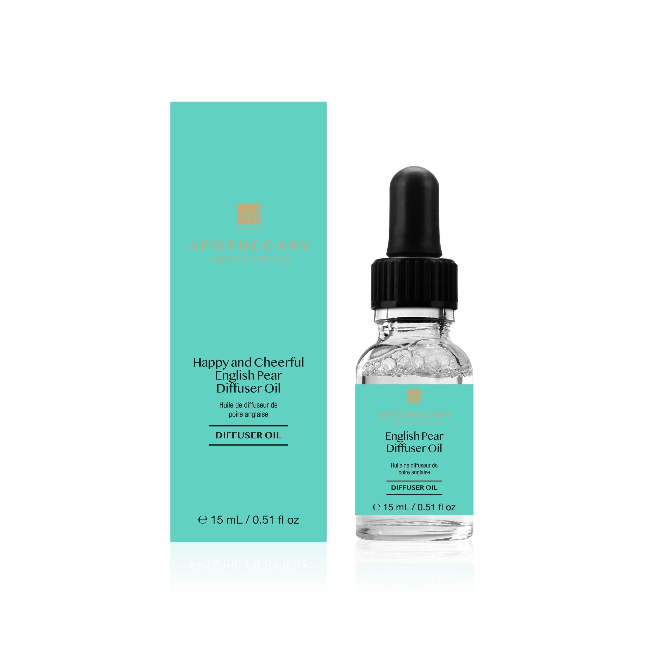 Dr Botanicals Happy & Cheerful English Pear Diffuser Oil 15ml Twin Value Savings Pack - skinChemists