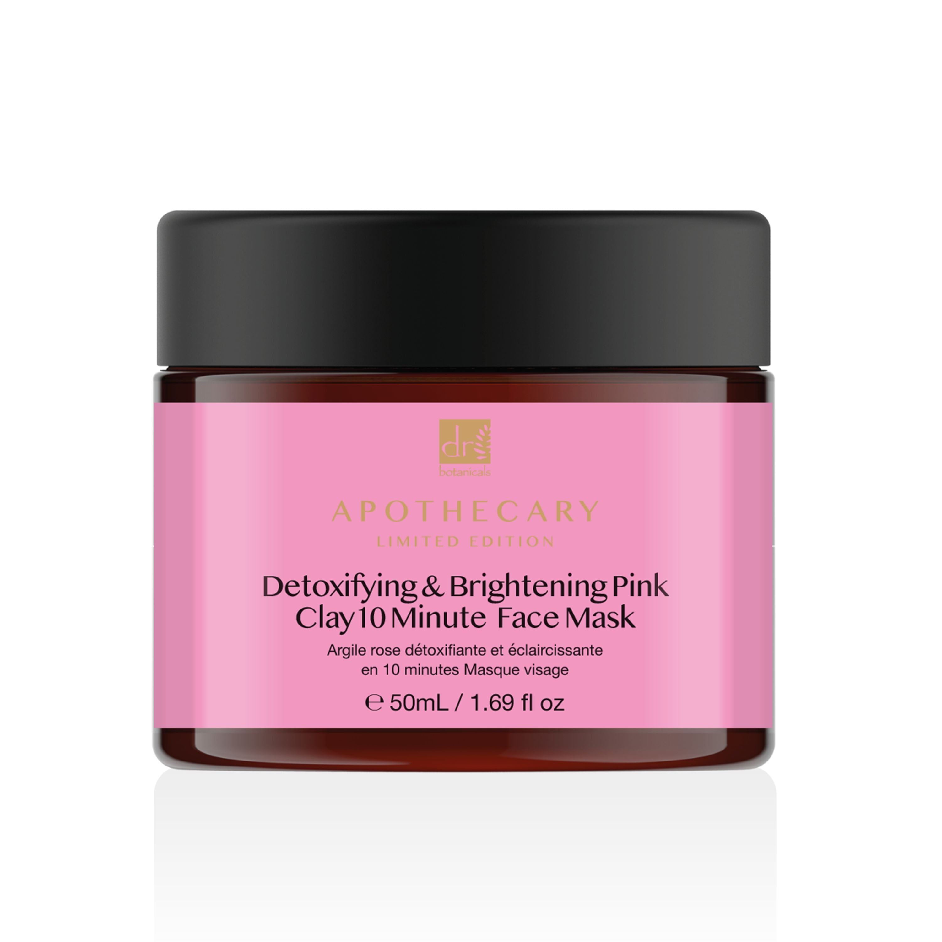 Dr Botanicals Detoxifying & Brightening Pink Clay 10 Minute Face Mask 50ml Twin Value Savings Pack - skinChemists