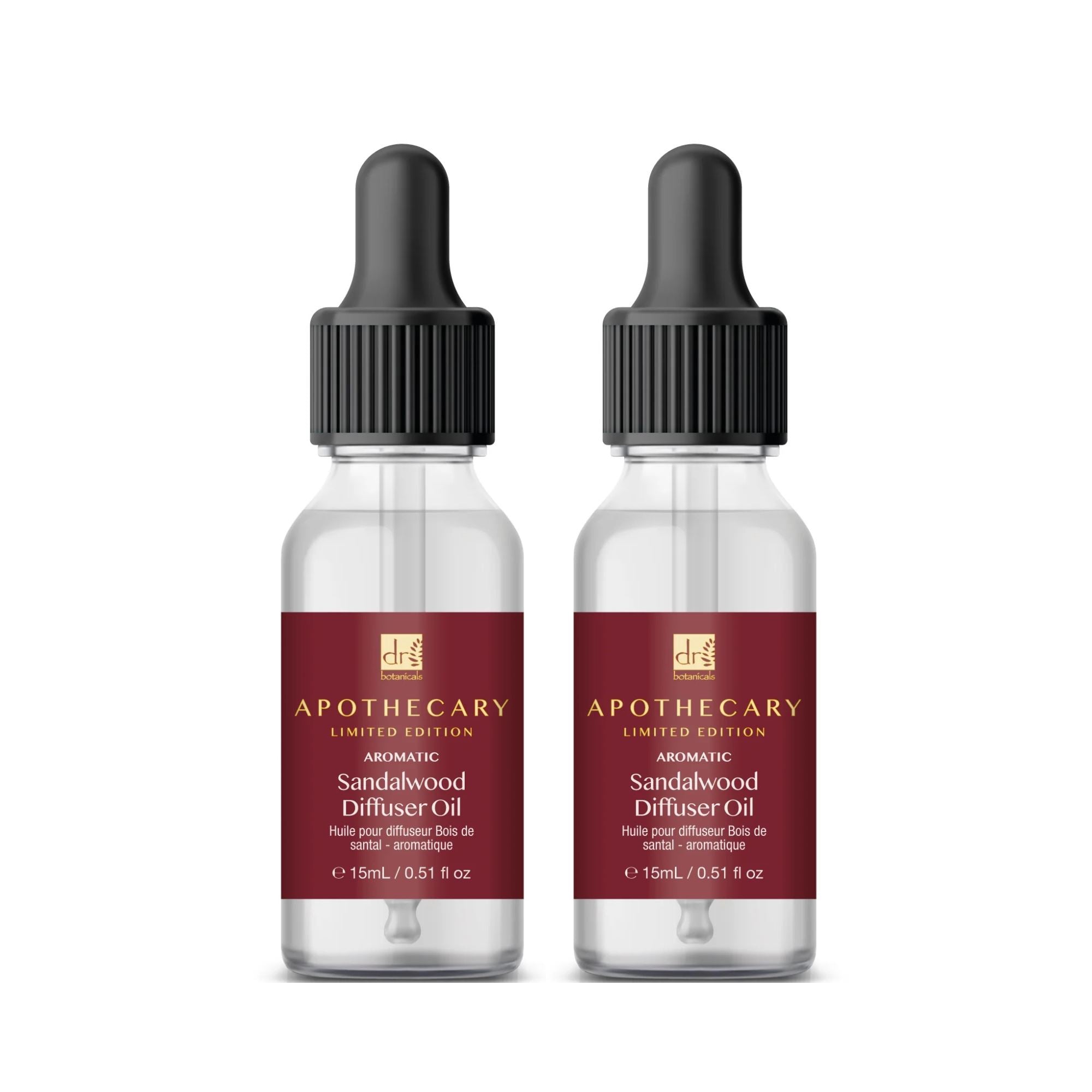 Dr Botanicals Aromatic Sandalwood Diffuser Oil 15ml Twin Value Savings Pack - skinChemists