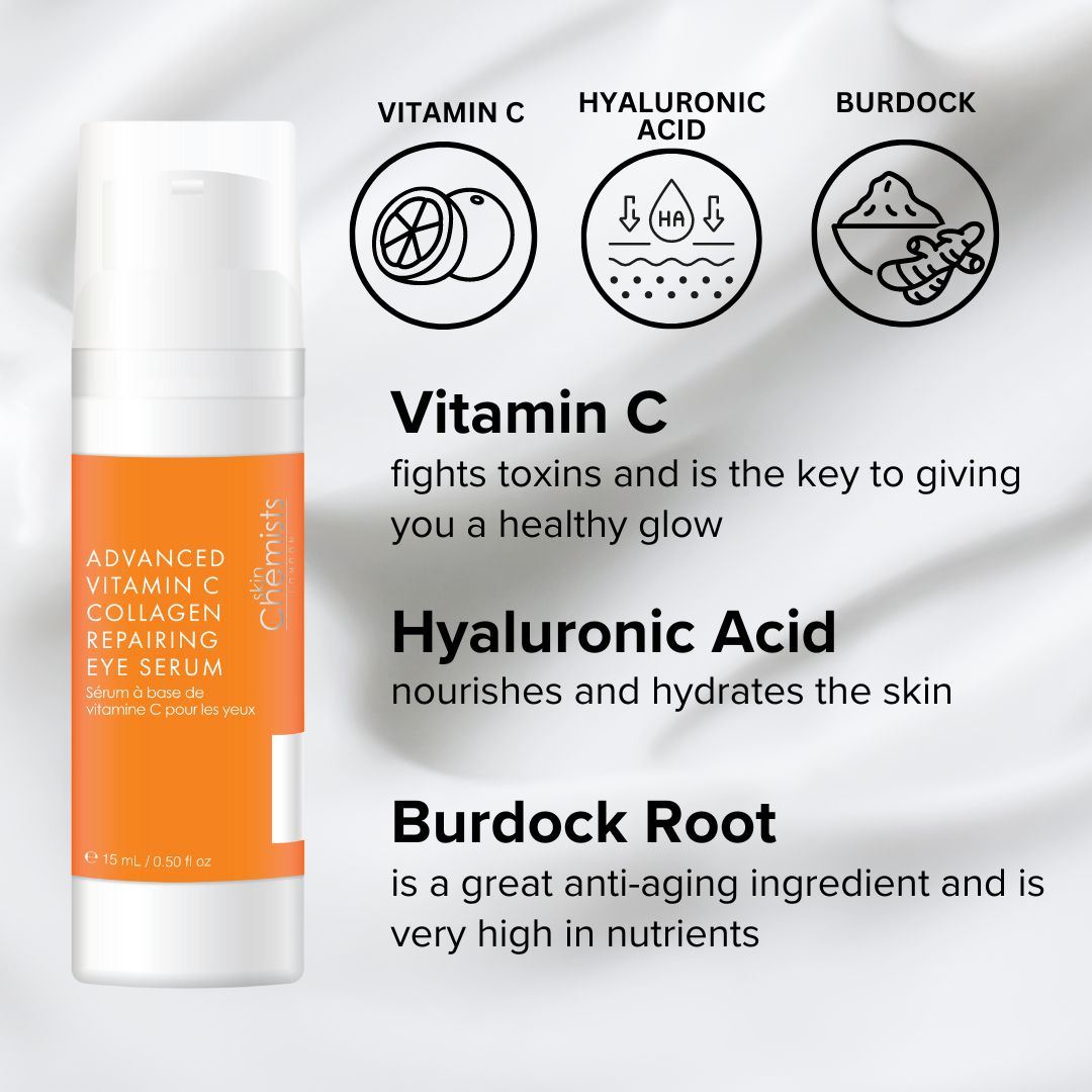 skinChemists Advanced Vitamin C Collagen Repairing Eye Serum 15ml Twin Value Savings Pack - skinChemists