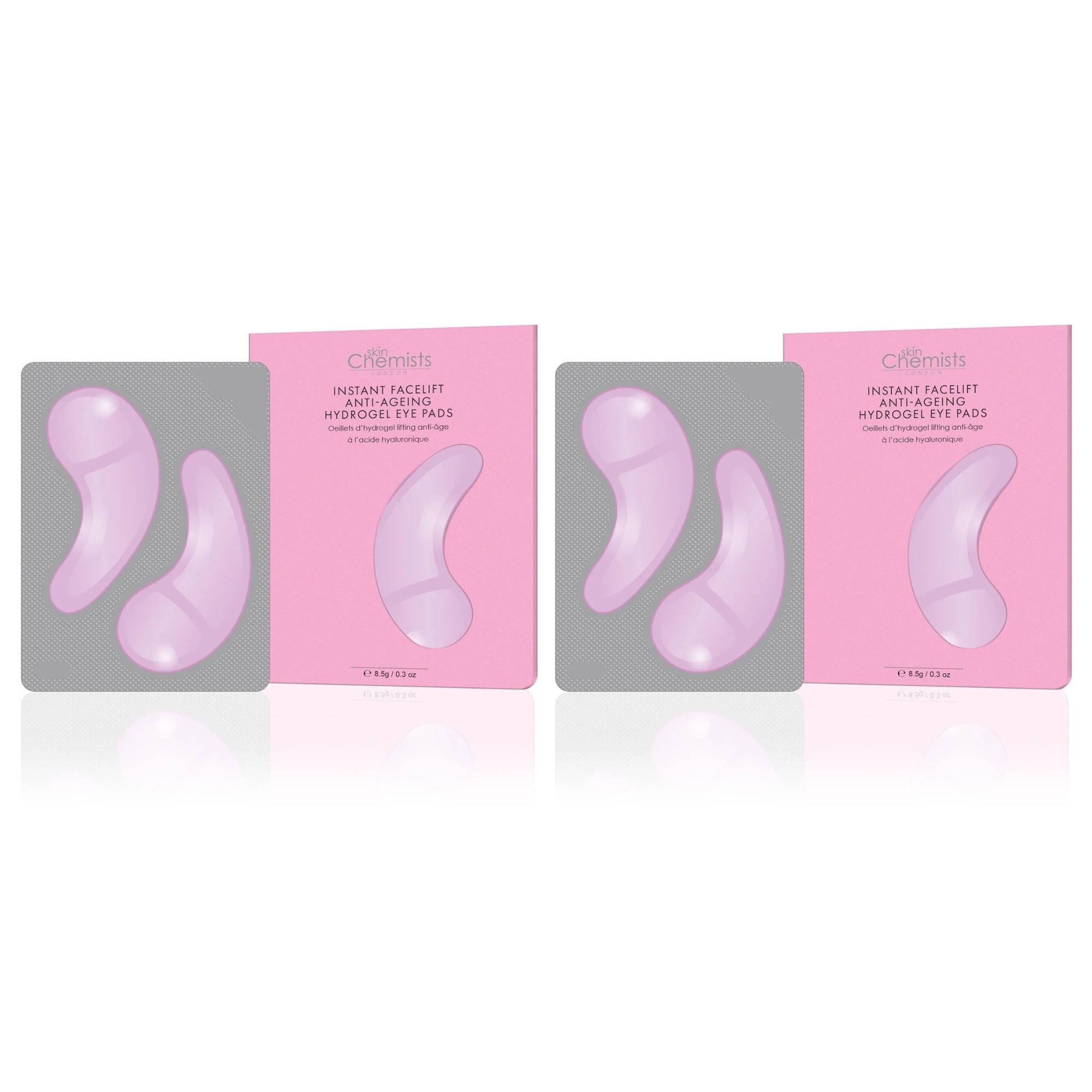 skinChemists Hydrating Hyaluronic Acid Anti-Ageing Eye Pads (1 x 2) Twin Value Savings Pack - skinChemists