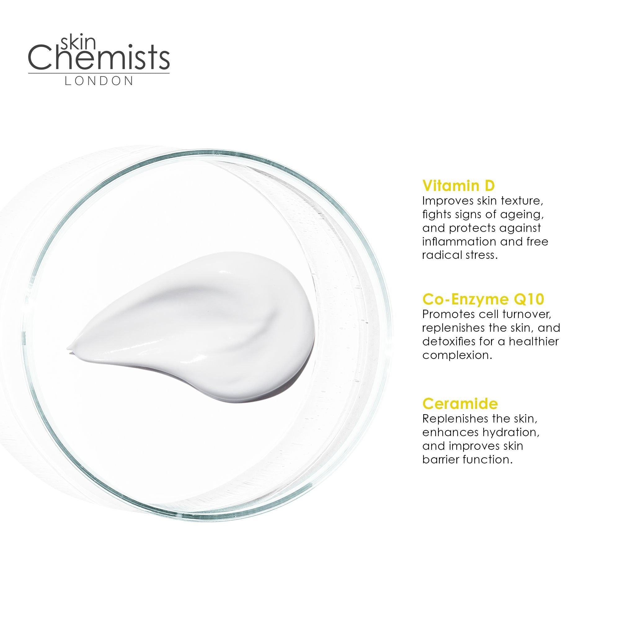 skinChemists Vitamin D Co-Enzyme Q10 & Ceramide Mask 50ml Twin Value Savings Pack - skinChemists