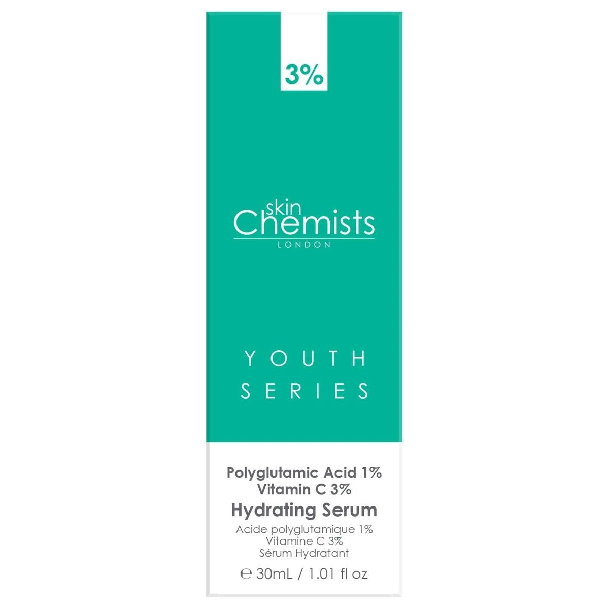 Hydrating Serum Polyglutamic Acid 1%, Vitamin C 3% 30ml - skinChemists