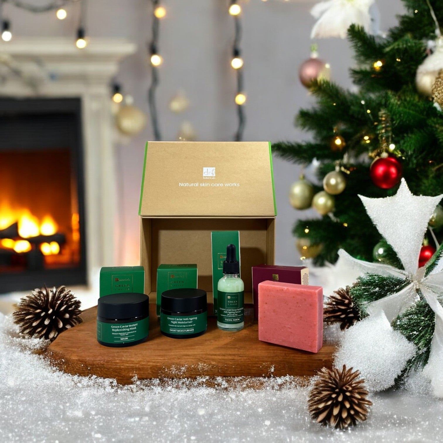 Dr Botanicals Anti-Ageing Green Caviar Night Skincare Christmas Gift Set - skinChemists