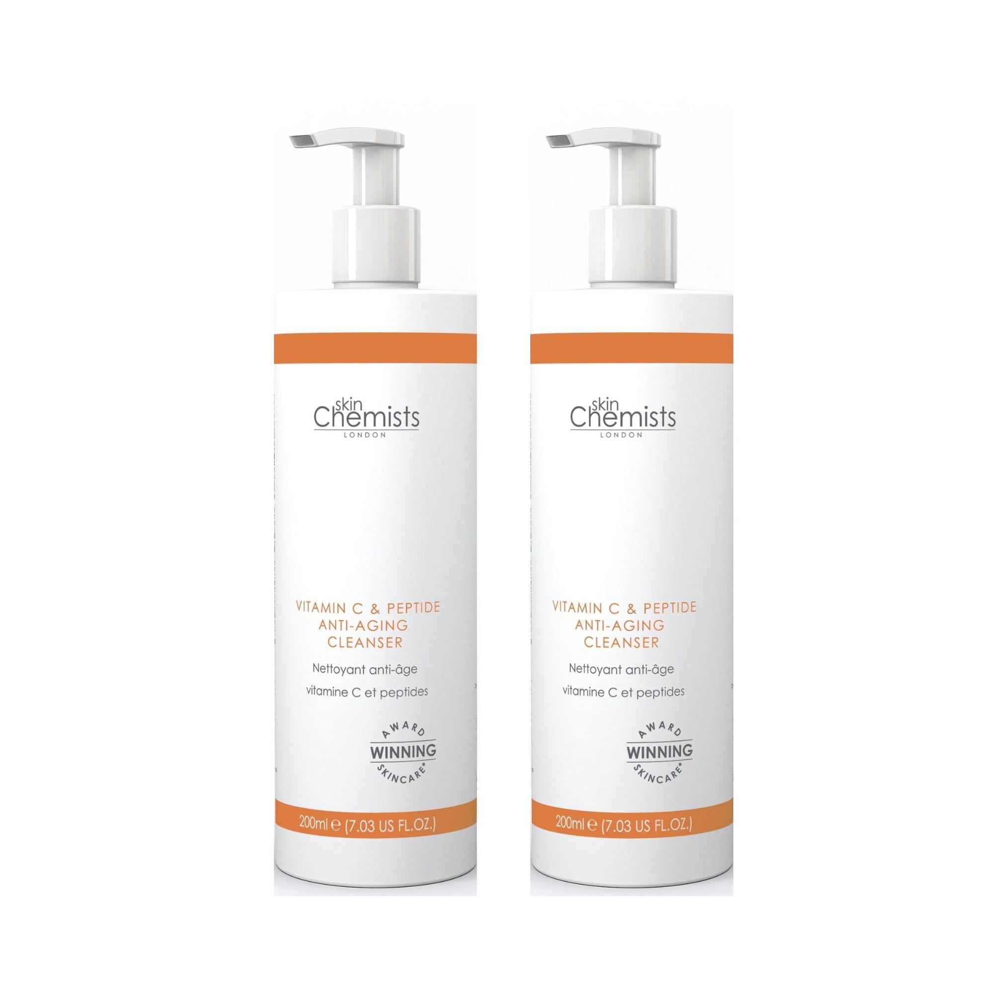 skinChemists Vitamin C & Peptide Cleanser 200ml Twin Value Savings Pack - skinChemists