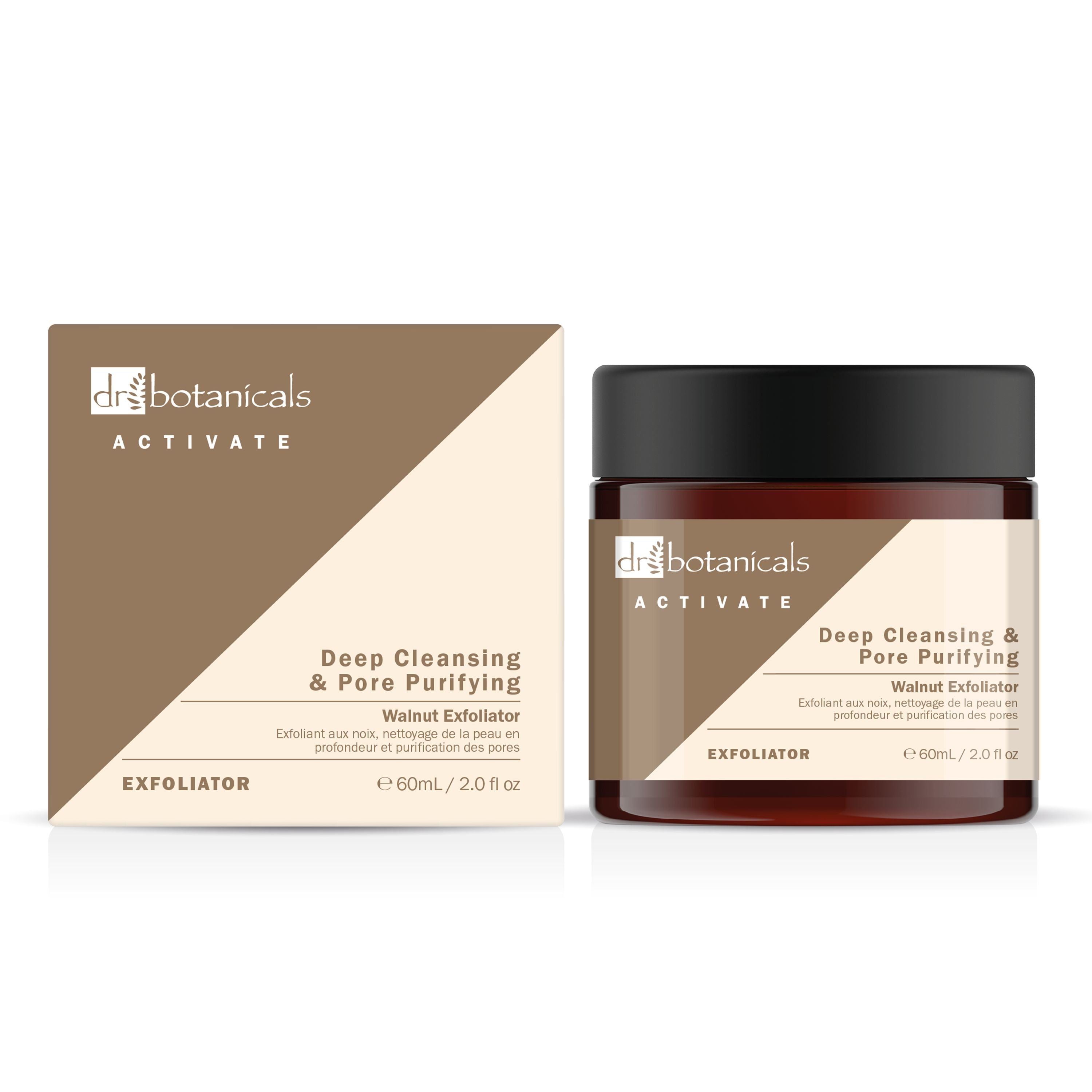 Dr Botanicals Activate Deep Cleansing & Pore Purifying Walnut Exfoliator 60ml Twin Value Savings Pack - skinChemists