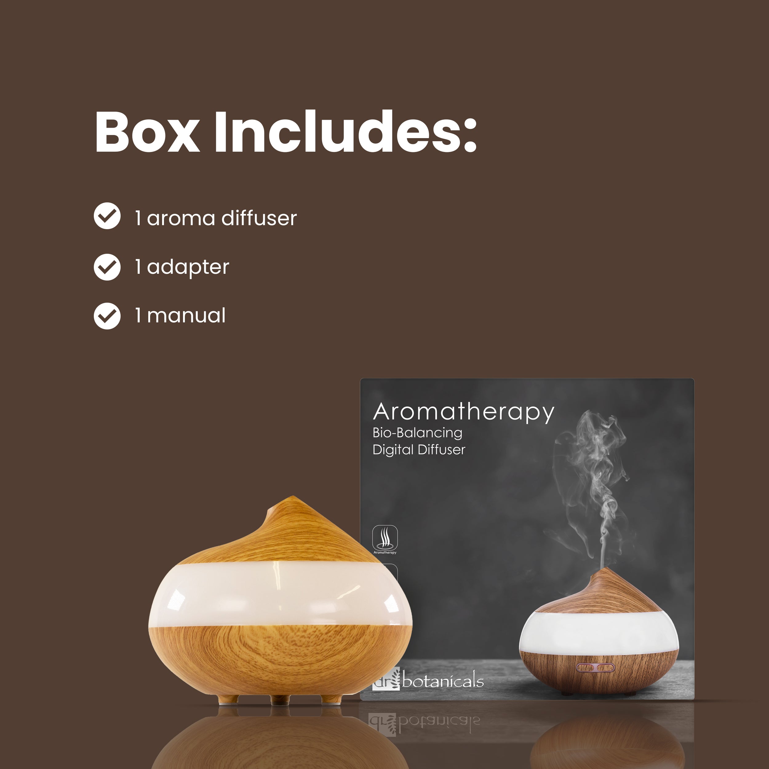 Bio-Balancing Wooden Aroma Digital Diffuser Clear Panel (UK Plug) - skinChemists