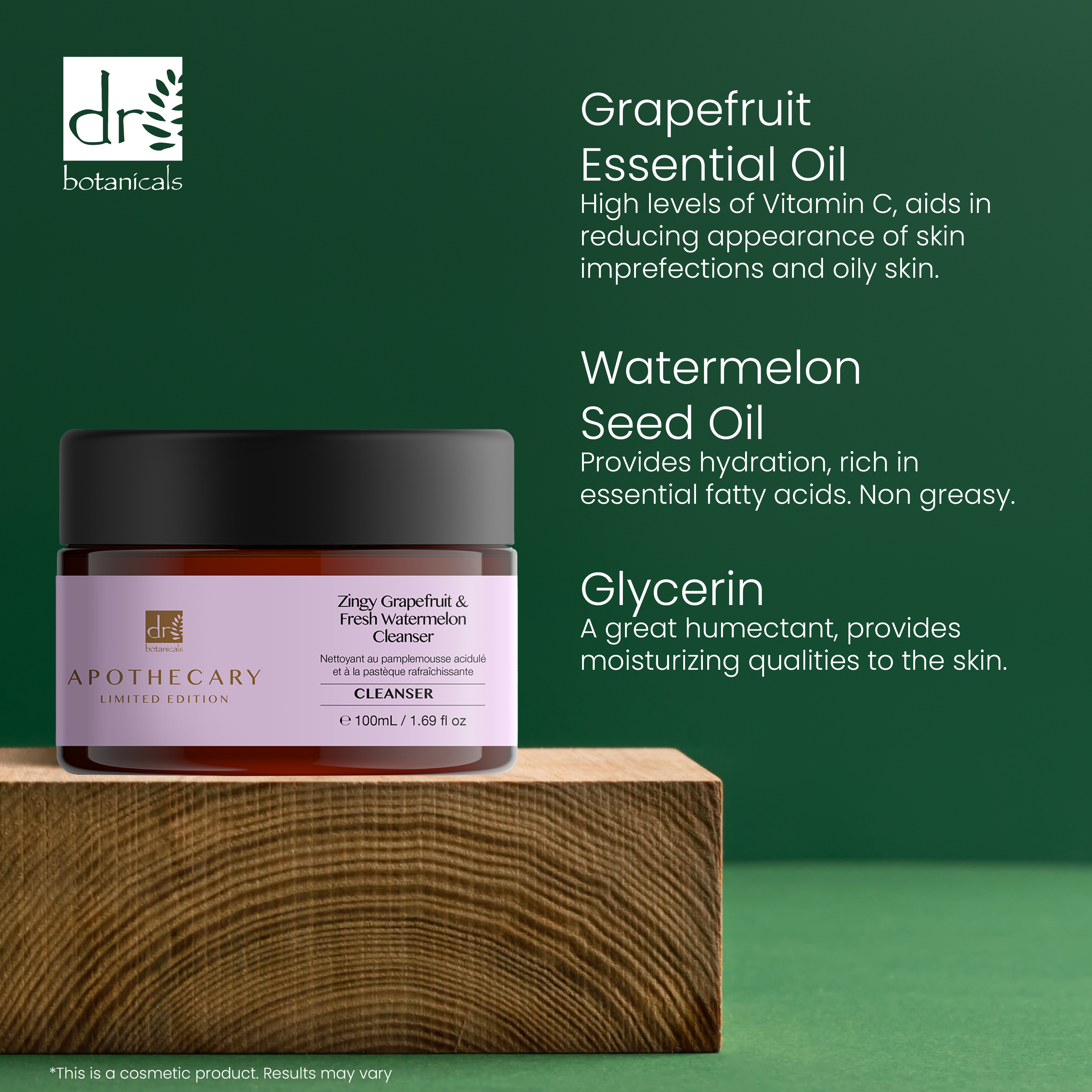 Dr Botanicals Zingy Grapefruit & Fresh Watermelon Cleanser 100ml x 2 - skinChemists