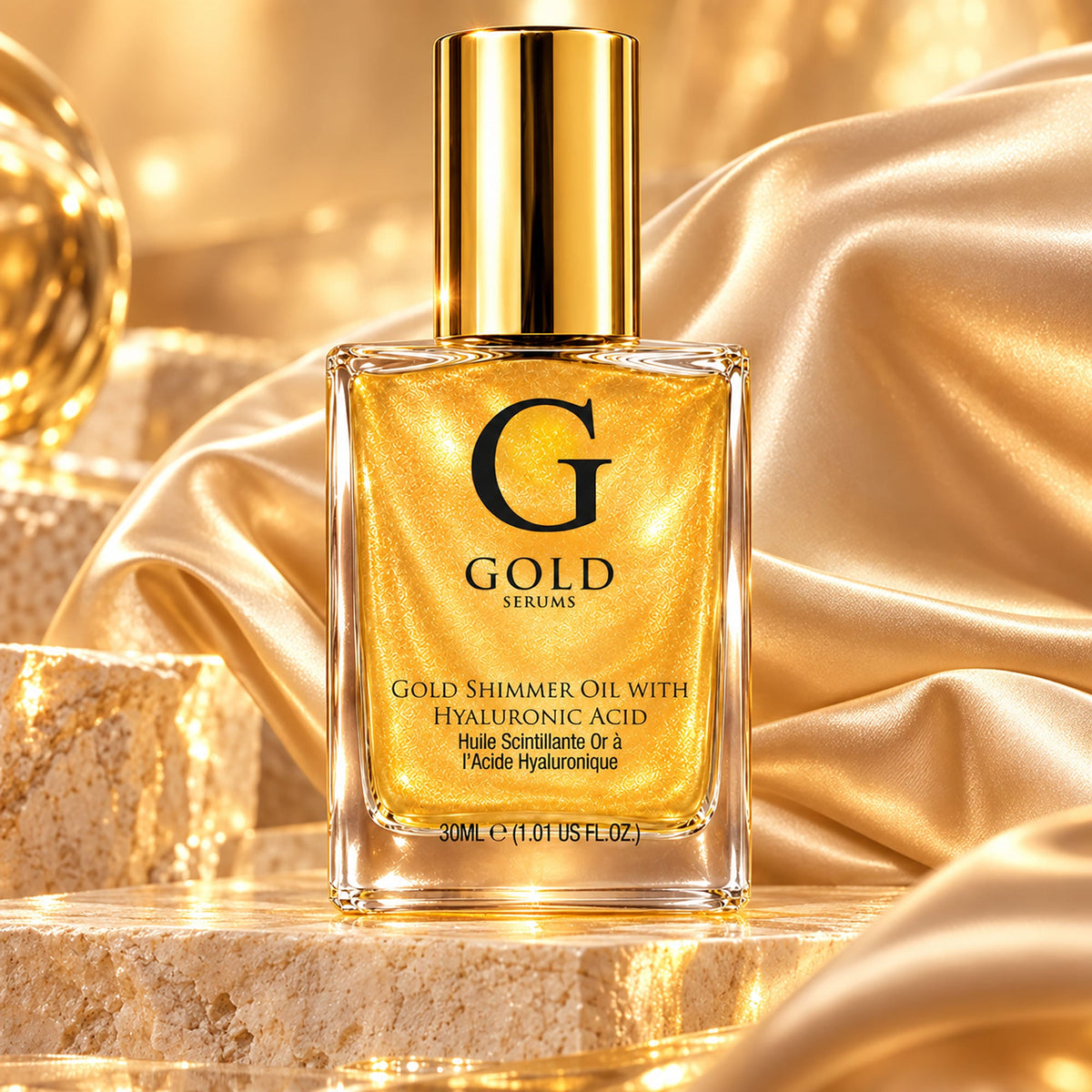 Gold Shimmer Oil with Hyaluronic Acid 30ml
