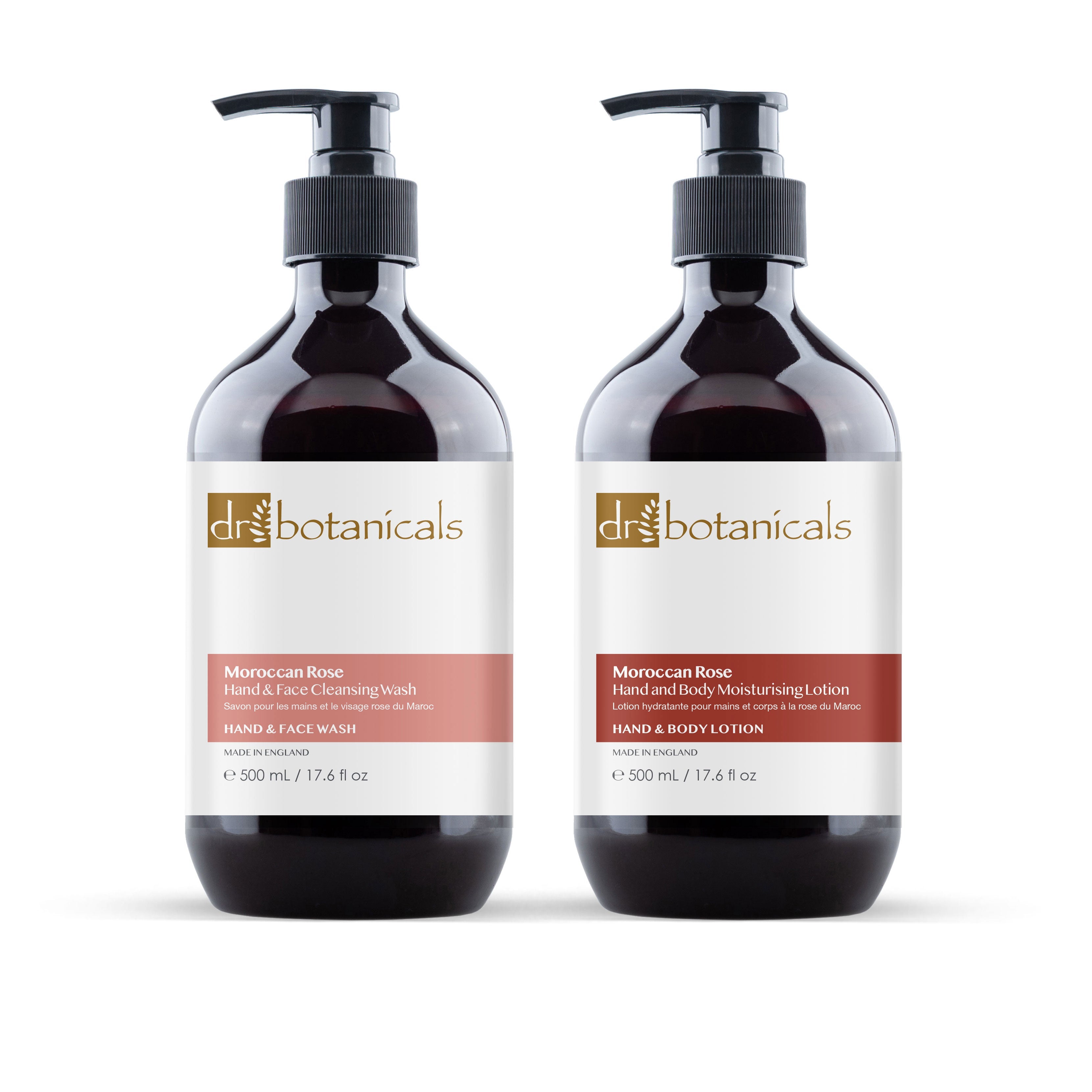 DB Moroccan Rose Antibacterial Hand & Face Cleansing Wash and Hand and Body Moisturising Lotion - skinChemists