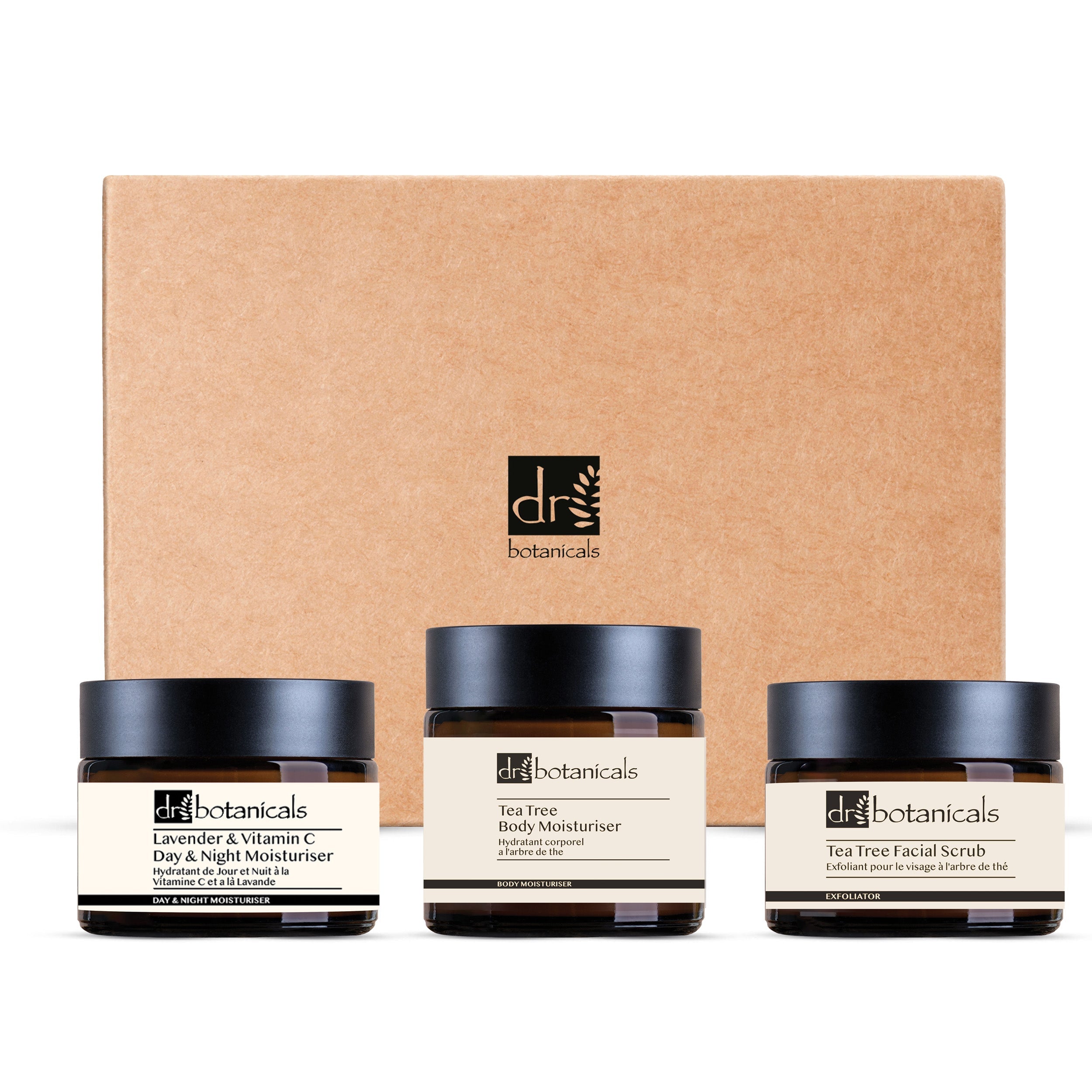 Tea Tree Facial Scrub, Day and Night Moisturiser and Body Moisturiser - skinChemists