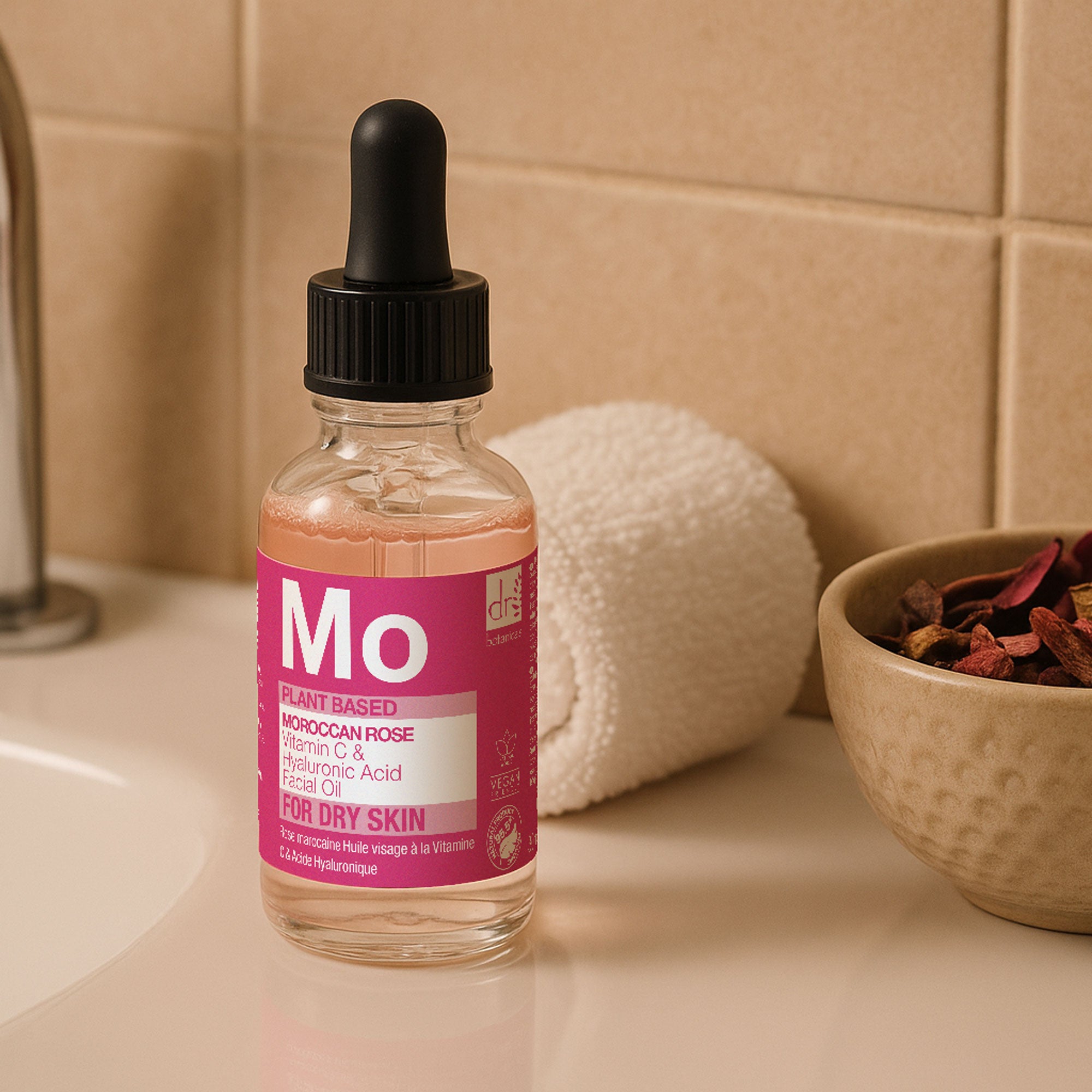 Moroccan Rose Facial Oil with Hyaluronic Acid & Vitamin C 15ml + 30ml