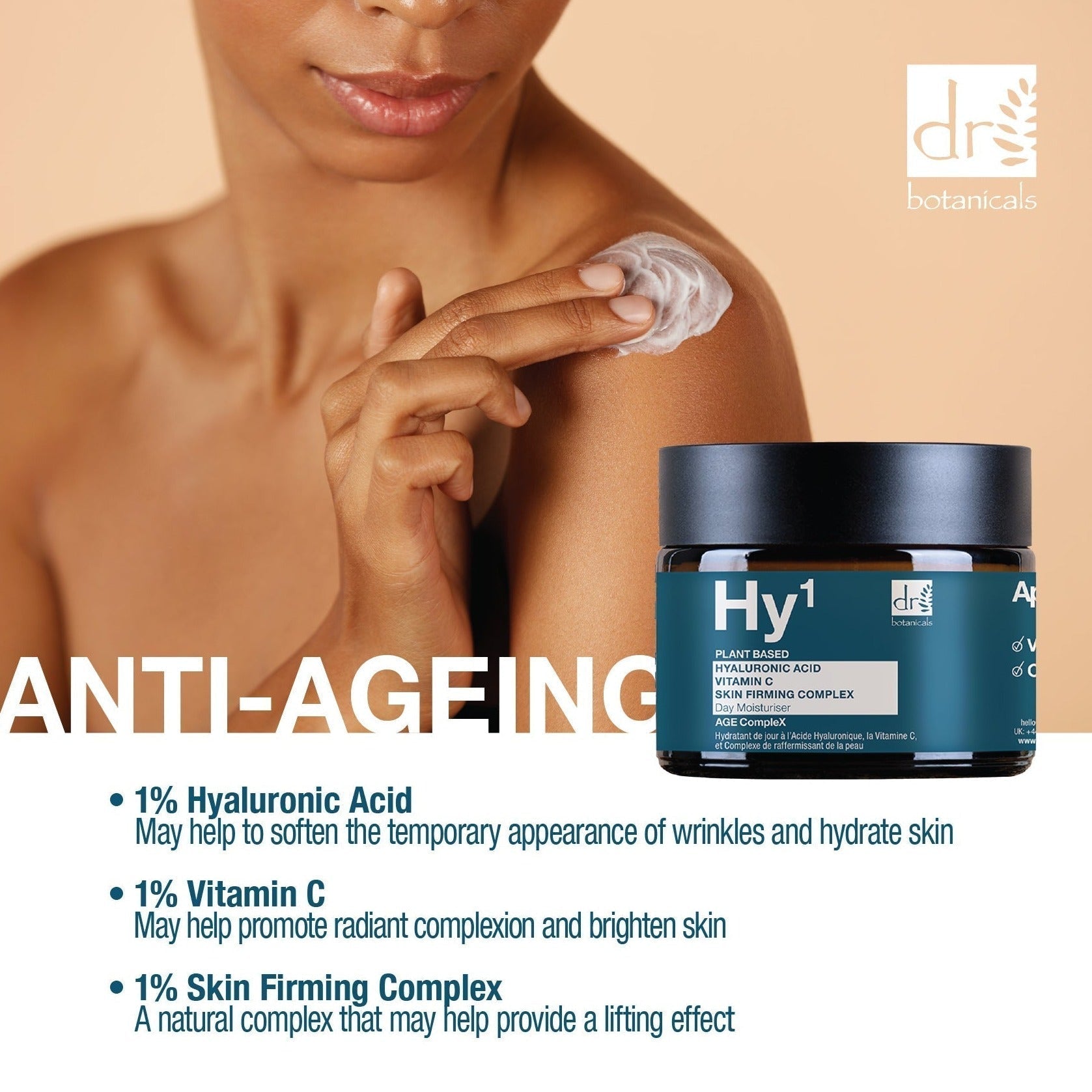 Hyaluronic Acid 1% & Vitamin C 1% & Skin Firming Complex 1% Day Moisturiser 60ml - skinChemists