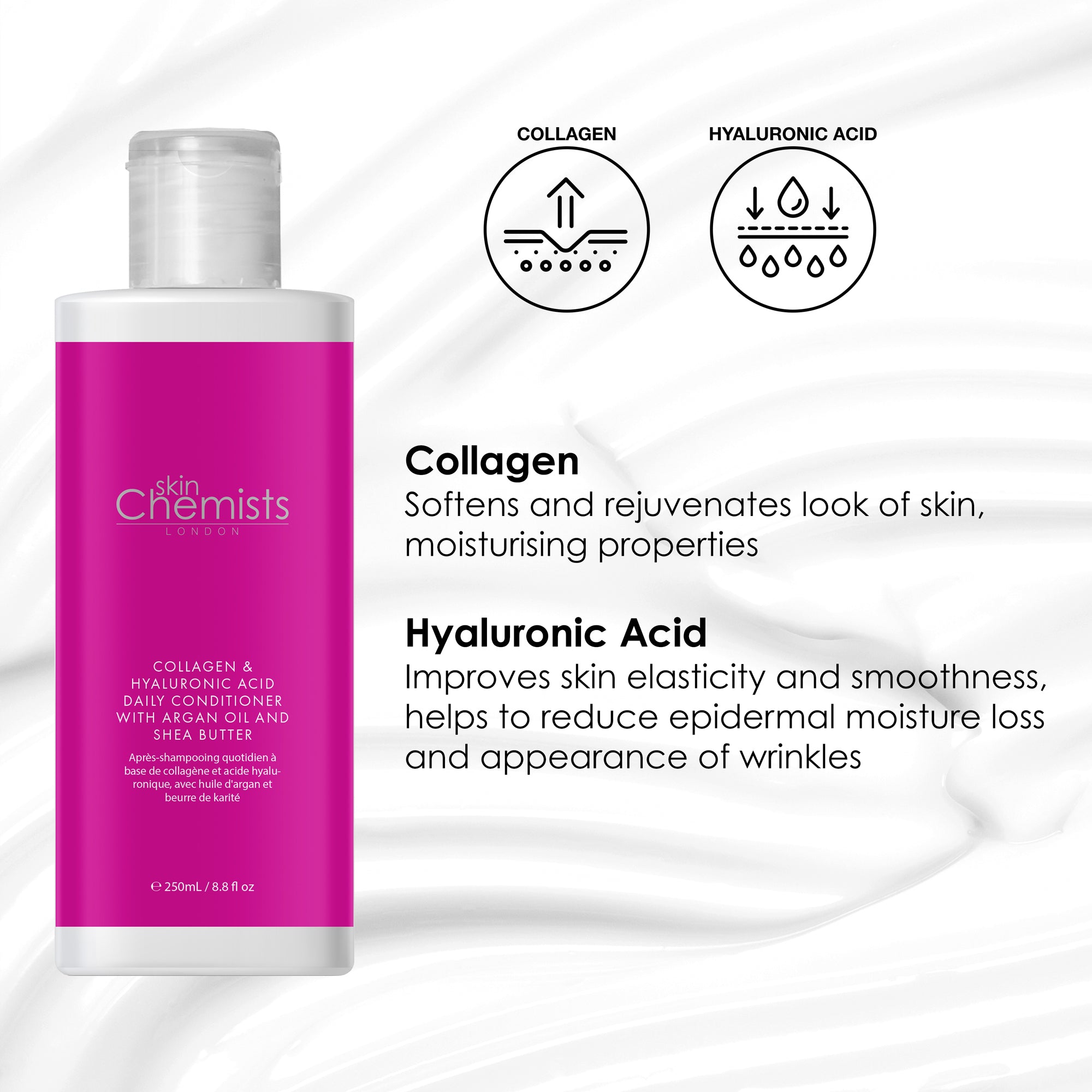 Collagen & Hyaluronic Acid Daily Conditioner with Argan Oil and Shea Butter 250ml - skinChemists