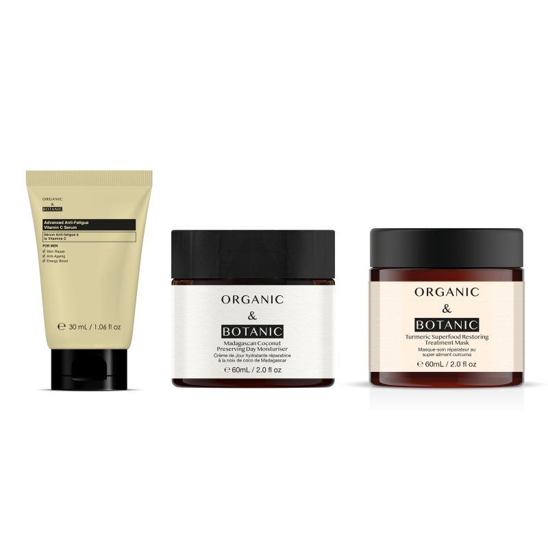 Advanced Anti Fatigue Vitamin C Serum + Turmeric Superfood Restoring Treatment Mask + OB Madagascan Coconut Day - skinChemists