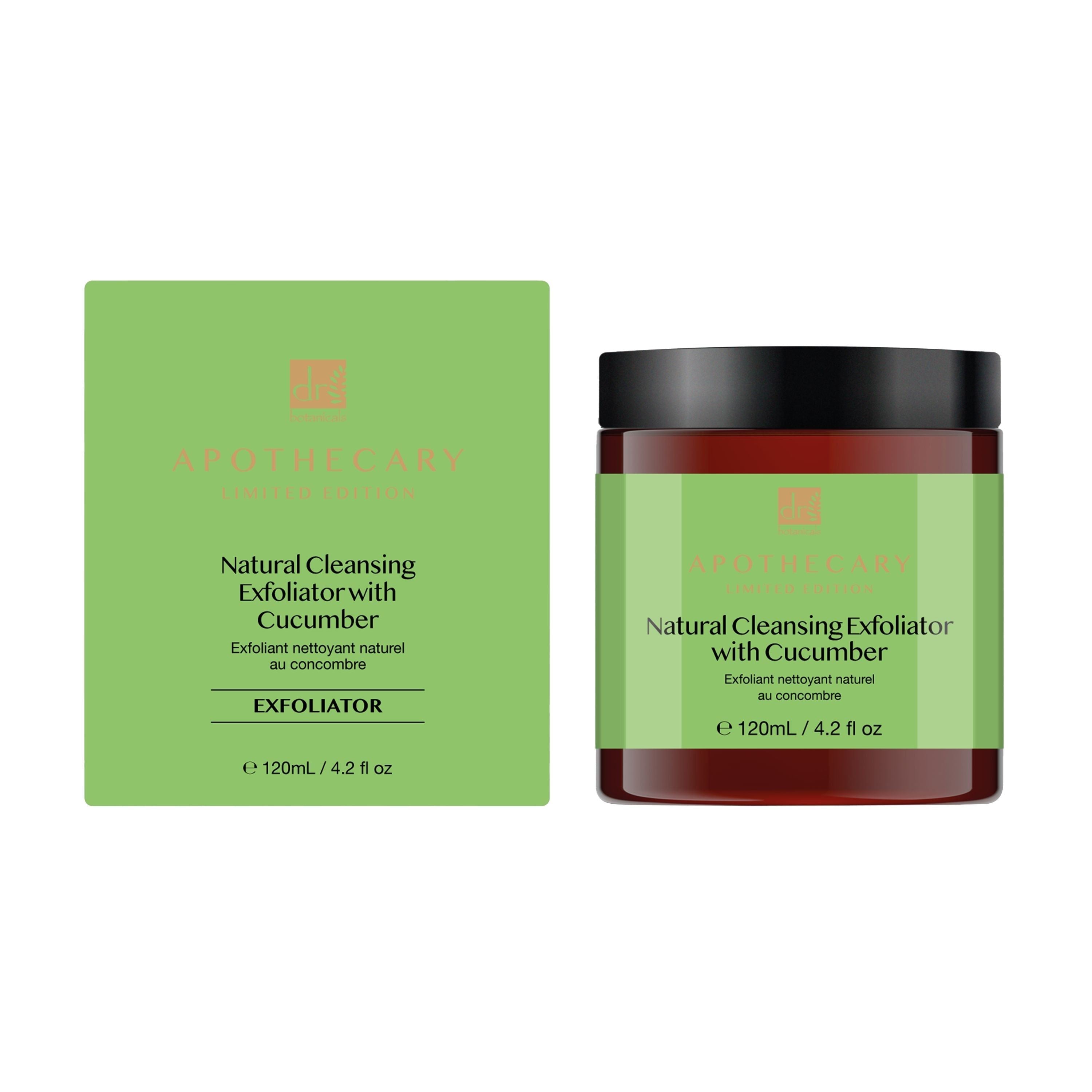 Dr Botanicals Natural Cleansing Exfoliator with Cucumber 120ml Twin Value Savings Pack - skinChemists