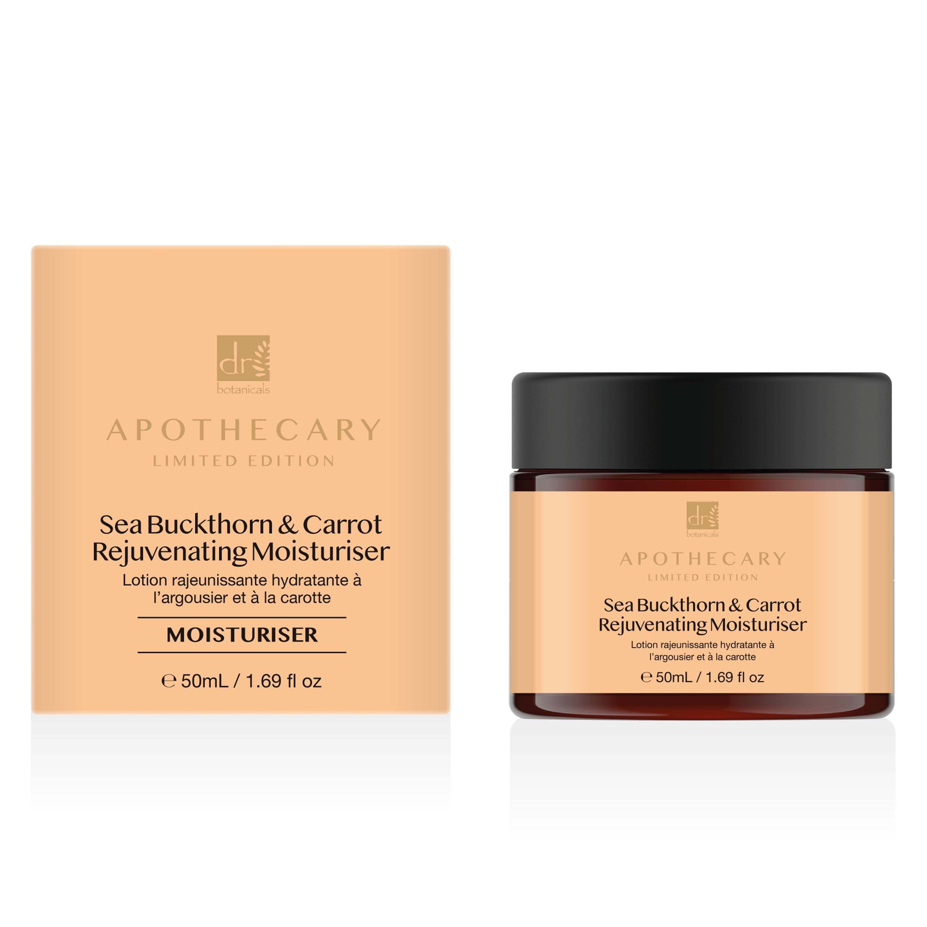 Dr Botanicals Sea Buckthorn & Carrot Rejuvenating Moisturiser 50ml Twin Value Savings Pack - skinChemists