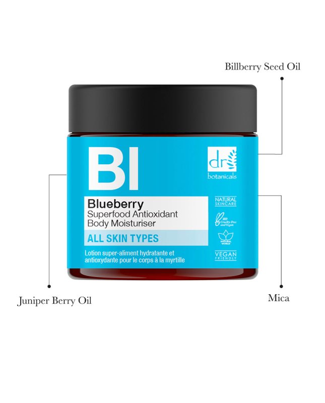 Blueberry Superfood Antioxidant Body Moisturiser 60ml - skinChemists