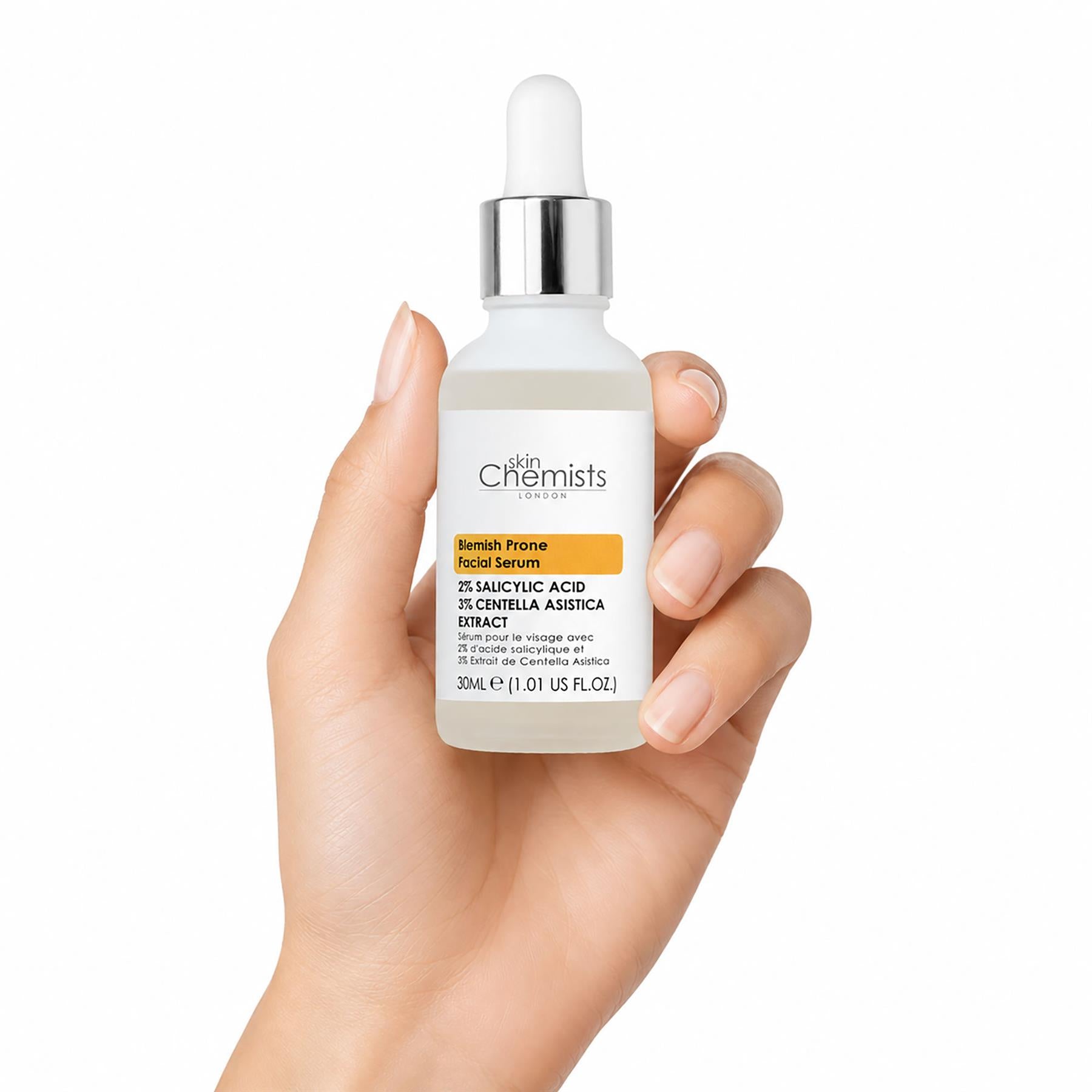 skinChemists Acne Prone Serum Salicylic Acid 2%, Centella Asistica 3% 30ml