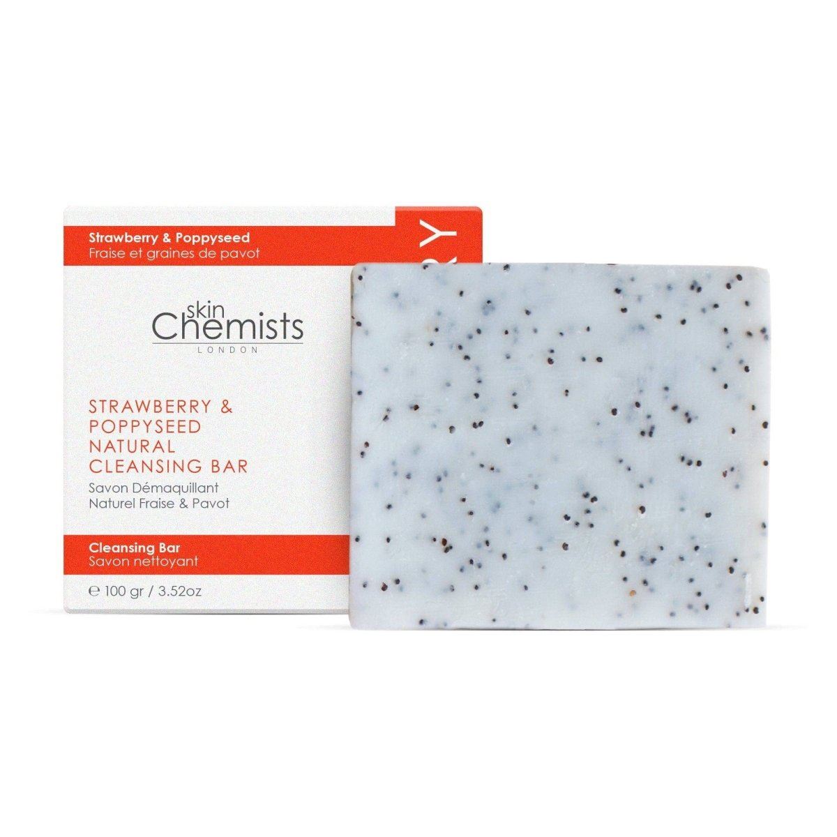 dr botanicals strawberry and poppy seed soap Strawberry & Poppy Seed Cleansing Bar 100g