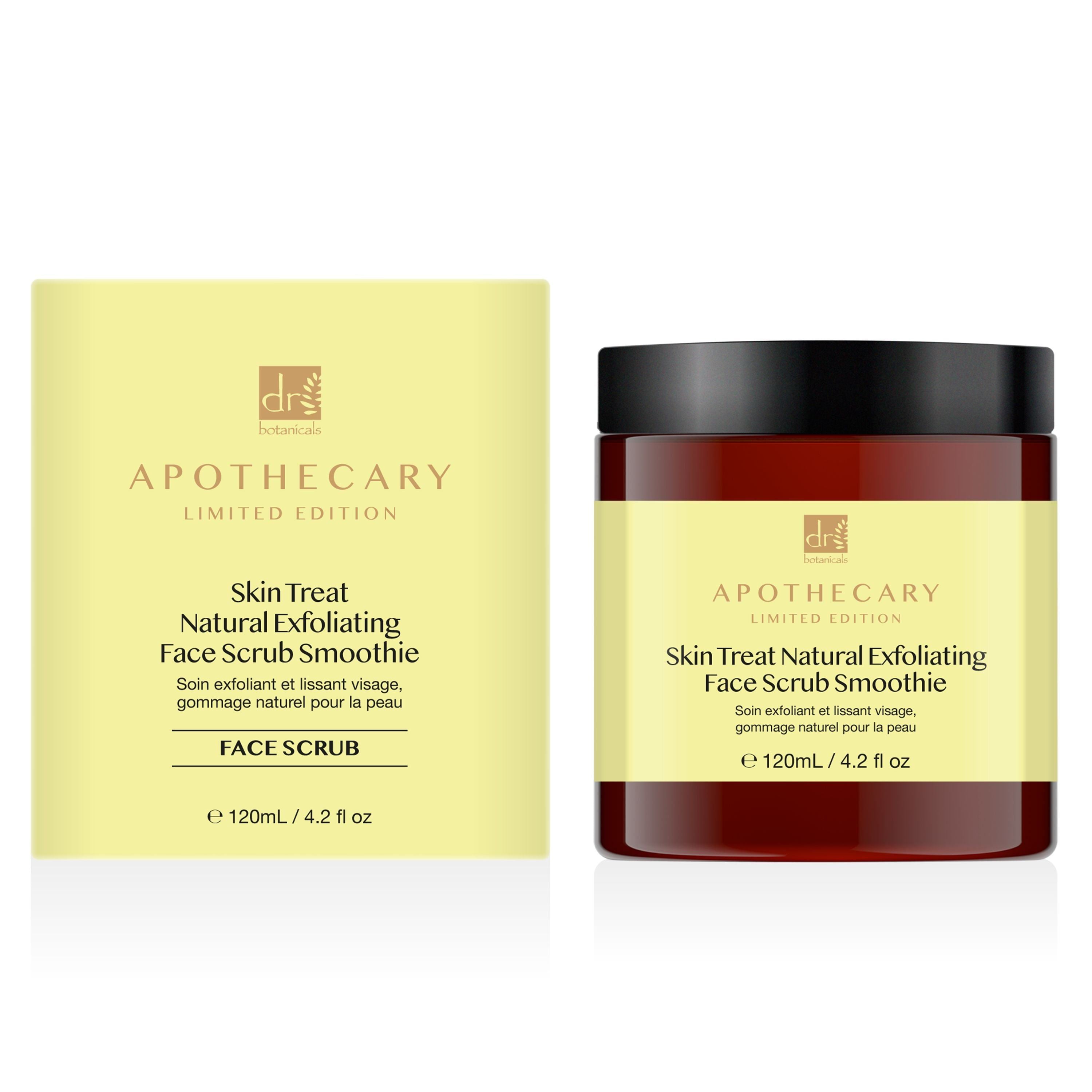 Dr Botanicals Skin Treat Natural Exfoliating Face Scrub Smoothie 120ml Twin Value Savings Pack - skinChemists