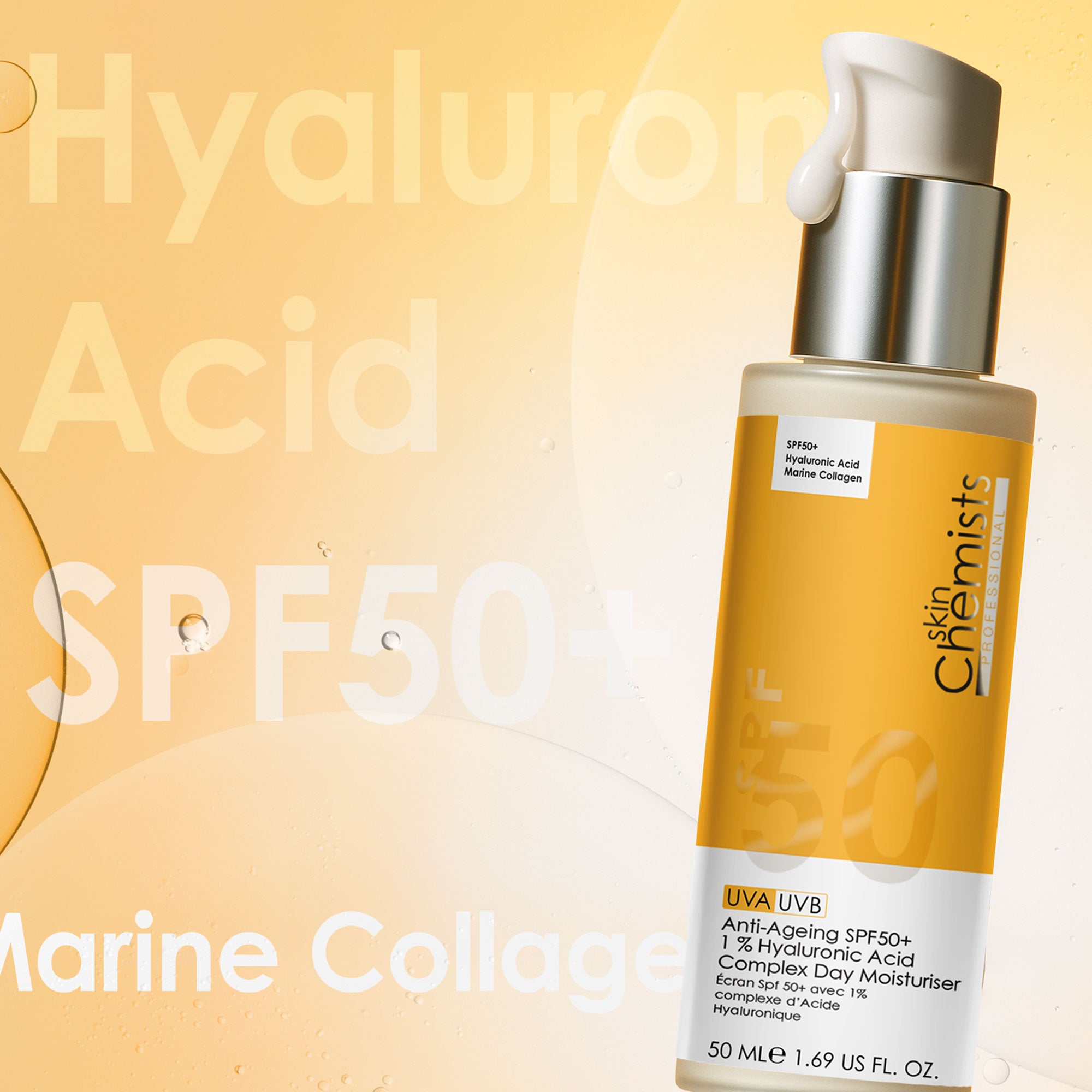 Anti-Ageing SPF50+ 1 % Hyaluronic Acid Complex Day Moisturiser - skinChemists
