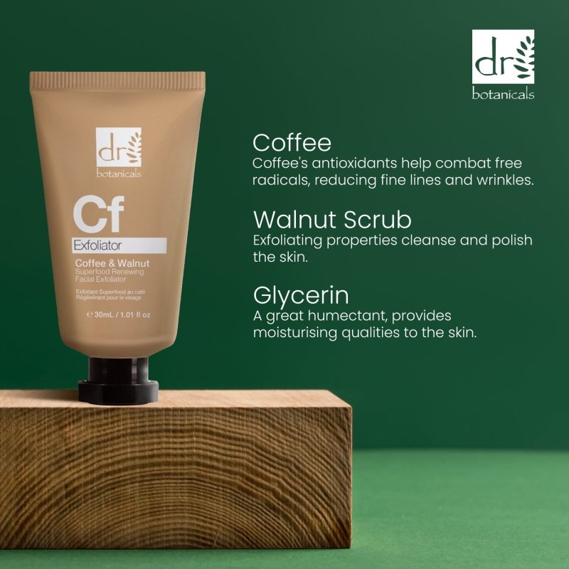 Coffee Superfood Renewing Facial Exfoliator with Physical & Chemical Exfoliation - skinChemists