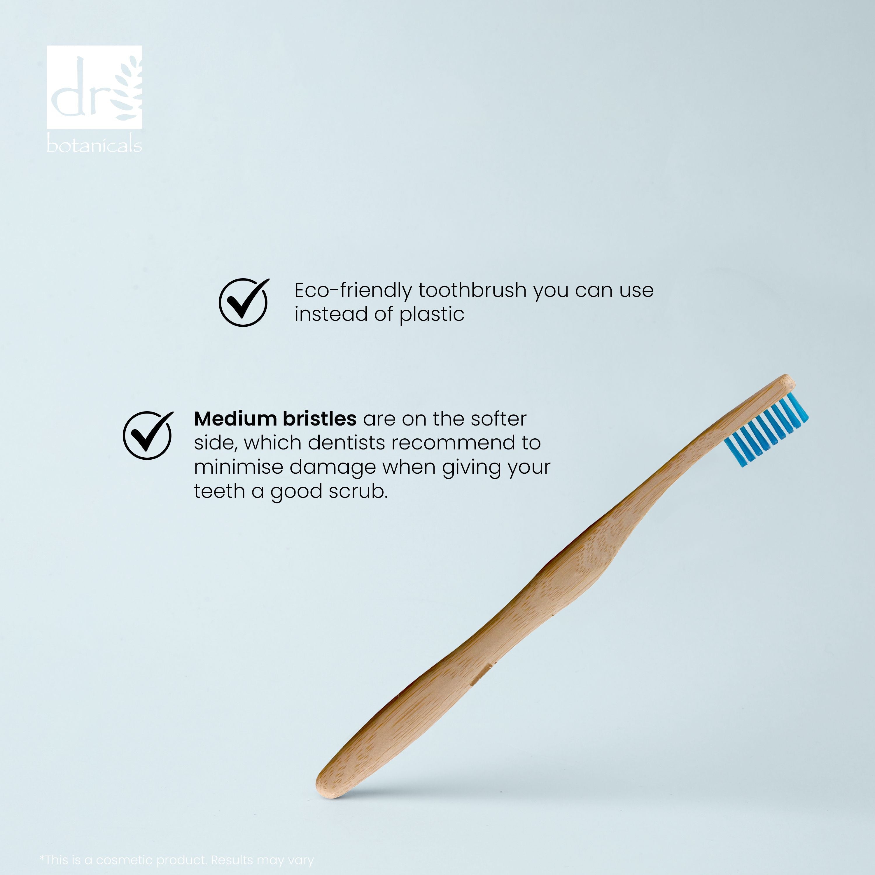 Dr Botanicals Bamboo Toothbrush Blue Twin Value Savings Pack - skinChemists
