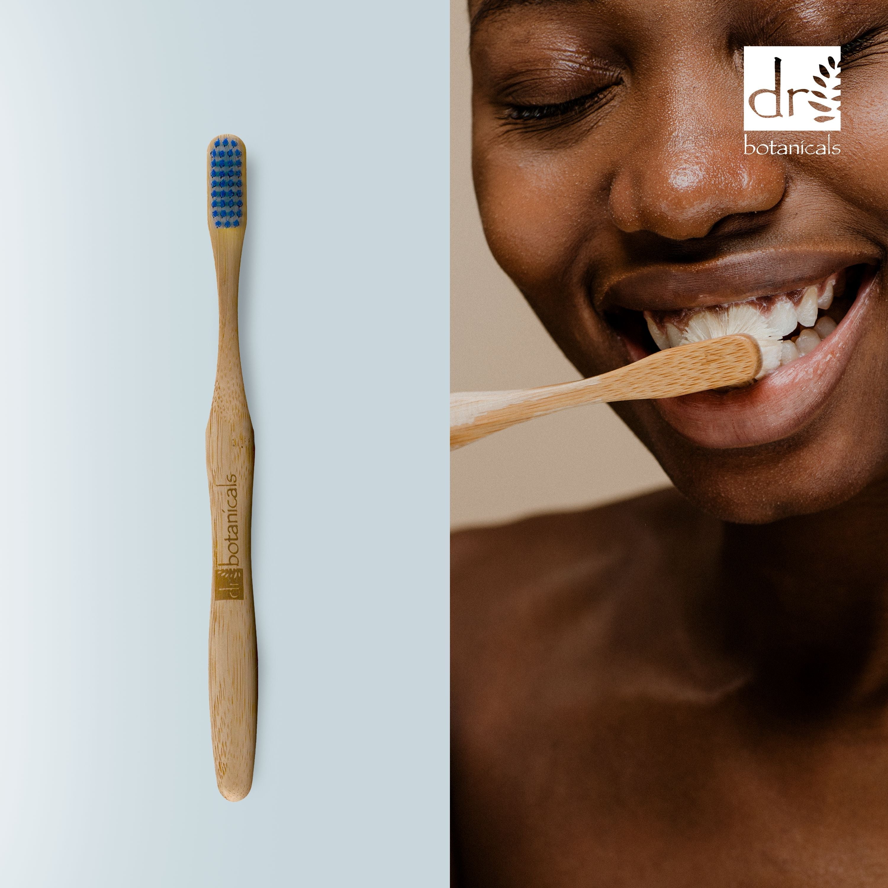 Dr Botanicals Bamboo Toothbrush Blue Twin Value Savings Pack - skinChemists