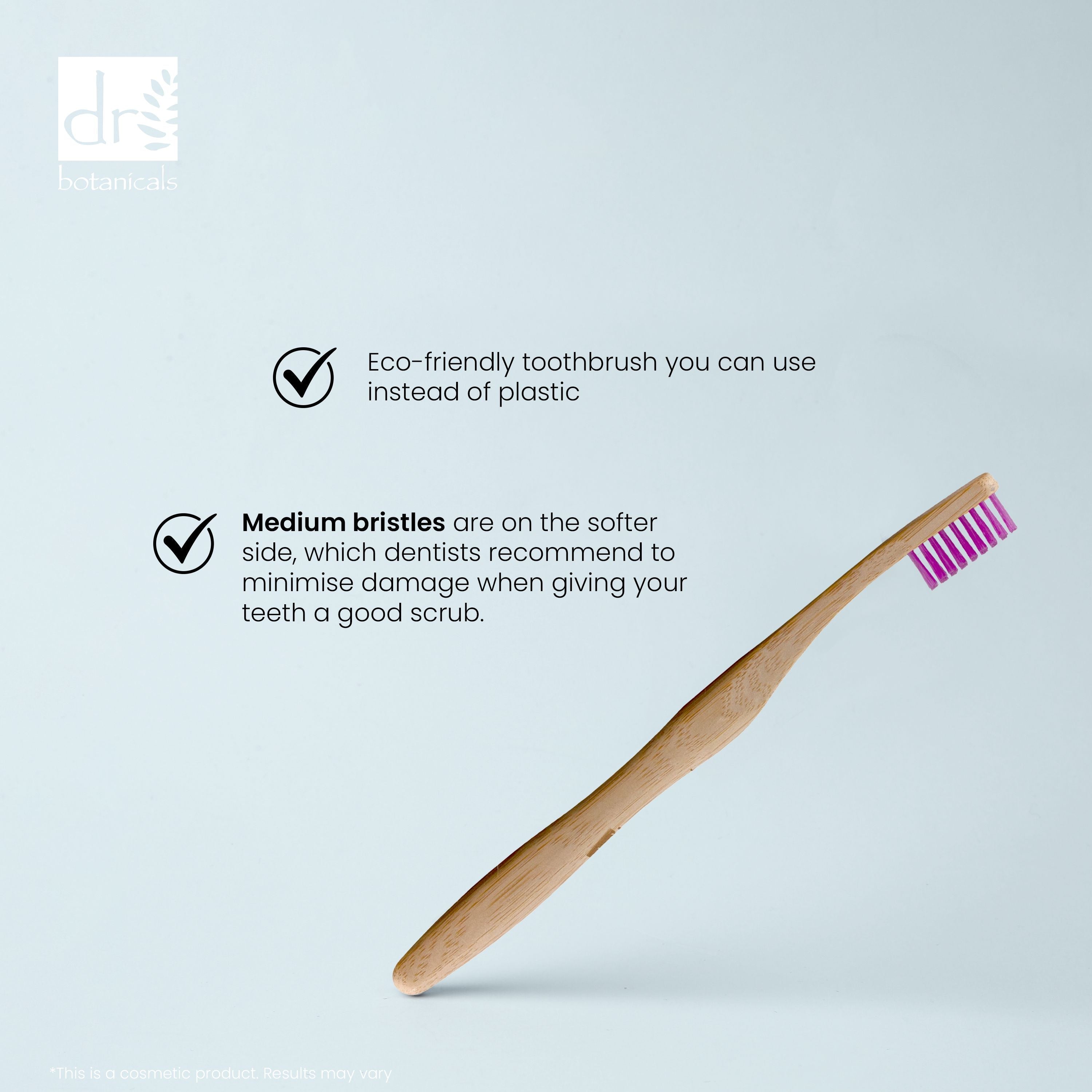 Dr Botanicals Bamboo Toothbrush Purple Twin Value Savings Pack - skinChemists