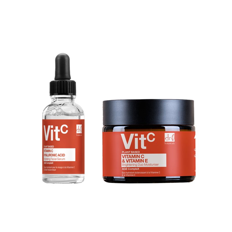 Vitamin C & Hyaluronic Acid Anti-ageing Facial Serum 30ml + Vitamin C & Vitamin E Brightening Anti-ageing Duo Moisturiser 60ml - skinChemists
