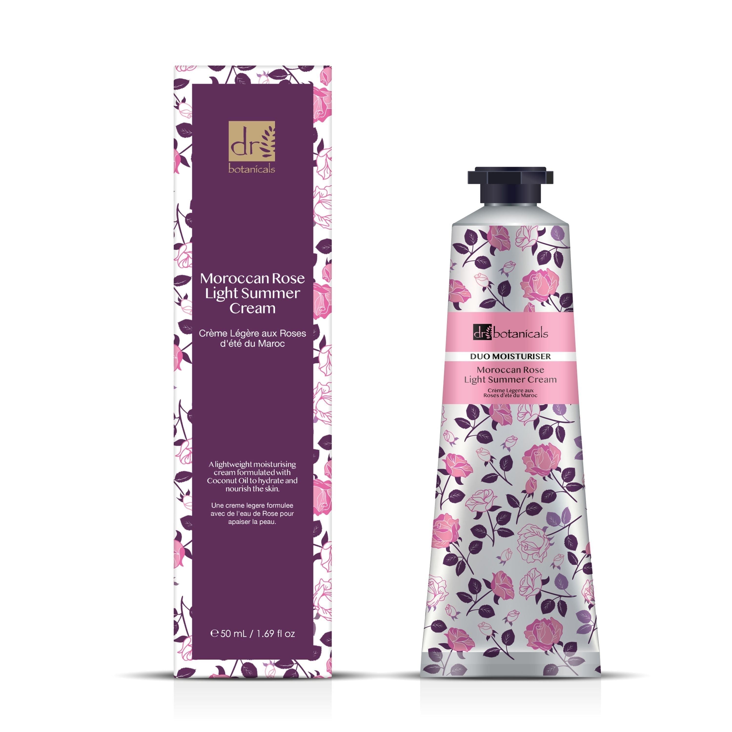 Dr Botanicals Moroccan Rose Light Summer Cream 50ml Twin Value Savings Pack - skinChemists