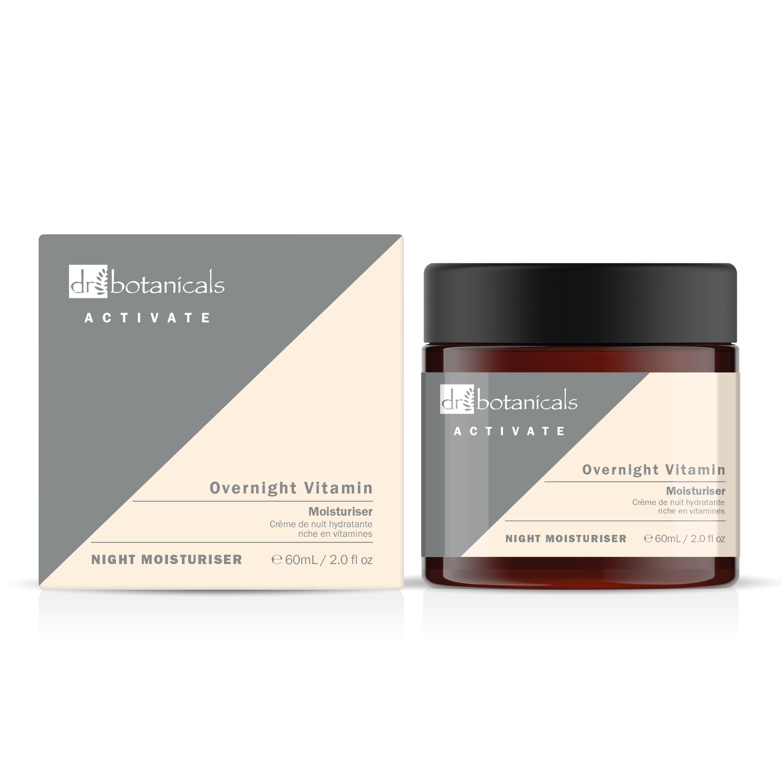 Dr Botanicals Activate Overnight Vitamin Moisturiser 60ml Twin Value Savings Pack - skinChemists