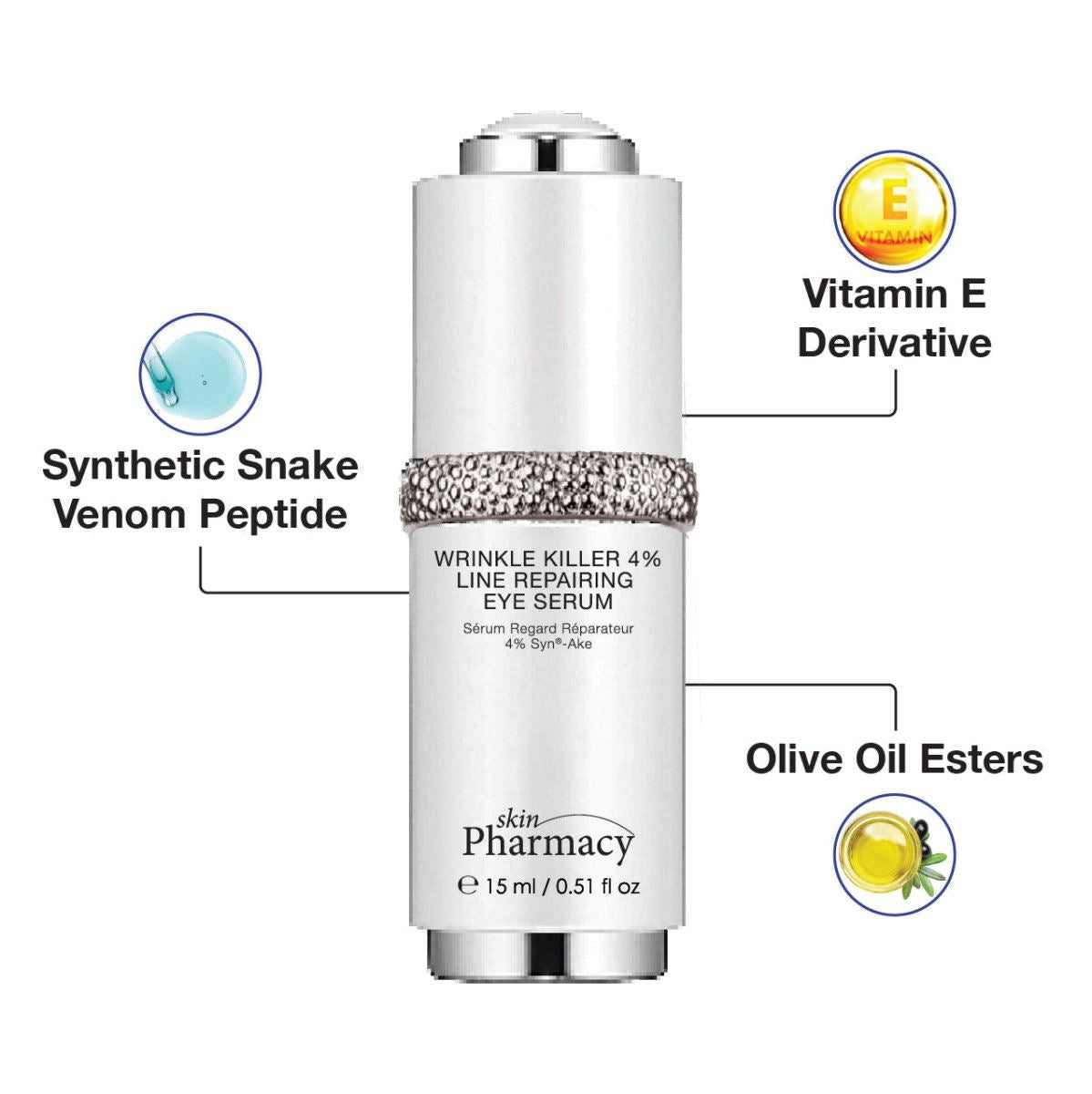 Wrinkle Killer 4% Line Repairing Eye Serum 15ml - skinChemists