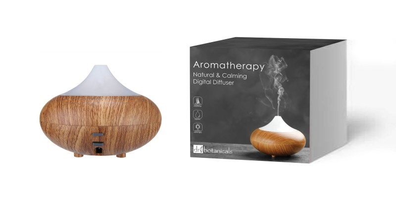 Wooden Aroma Diffuser + Oils Kit: English Pear, Geranium - skinChemists