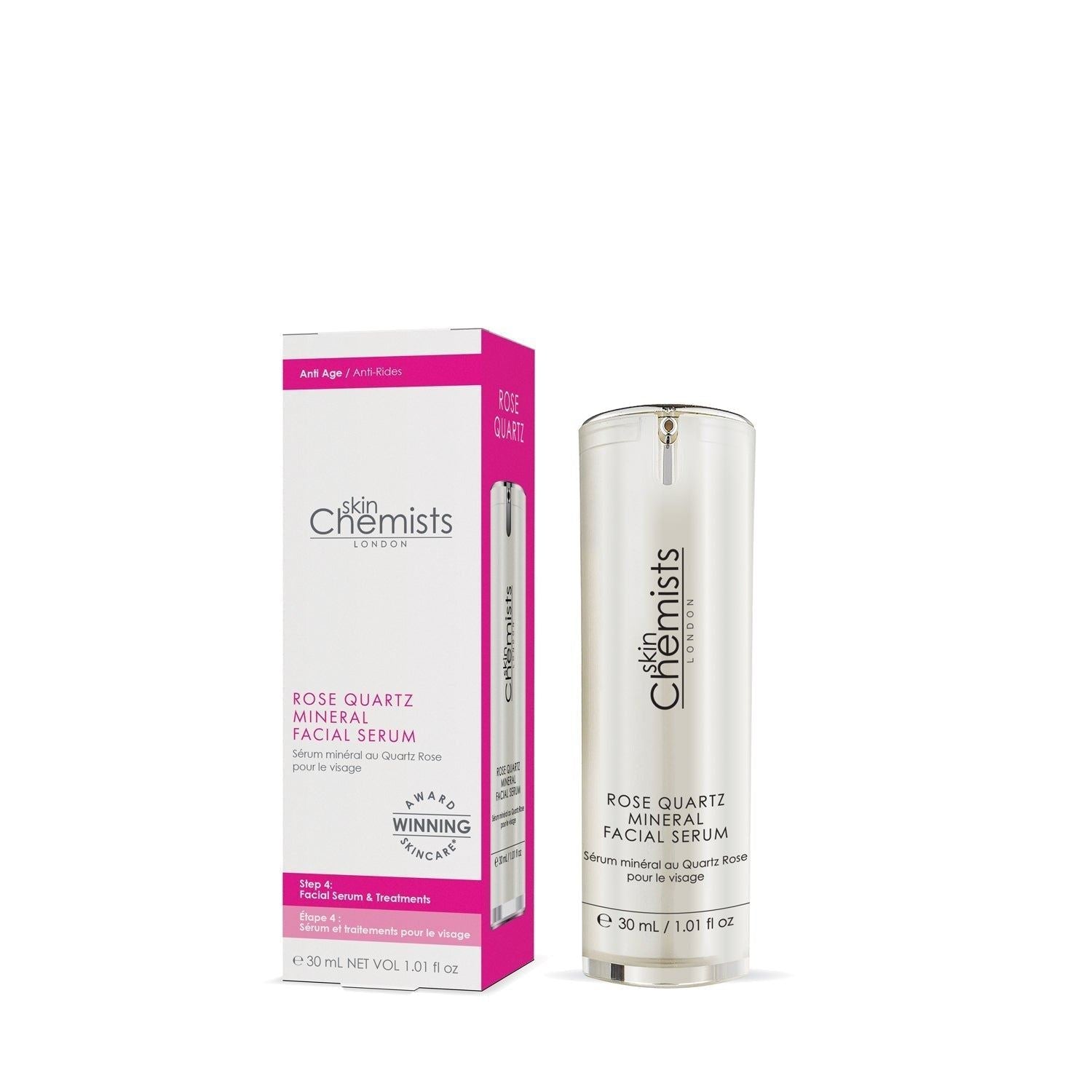 skinChemists Rose Quartz Mineral Facial Serum 30ml Twin Value Savings Pack