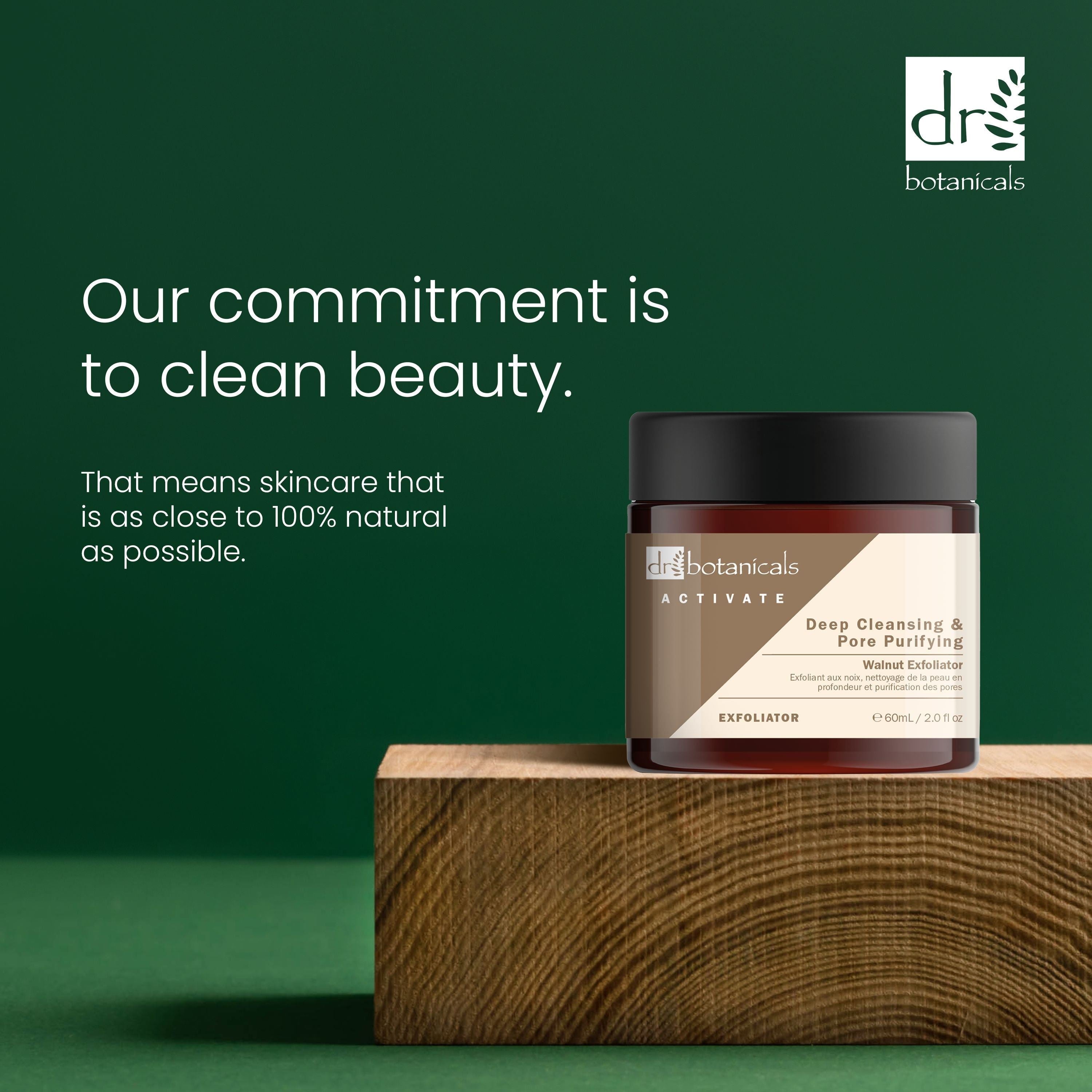 Dr Botanicals Activate Deep Cleansing & Pore Purifying Walnut Exfoliator 60ml Twin Value Savings Pack - skinChemists