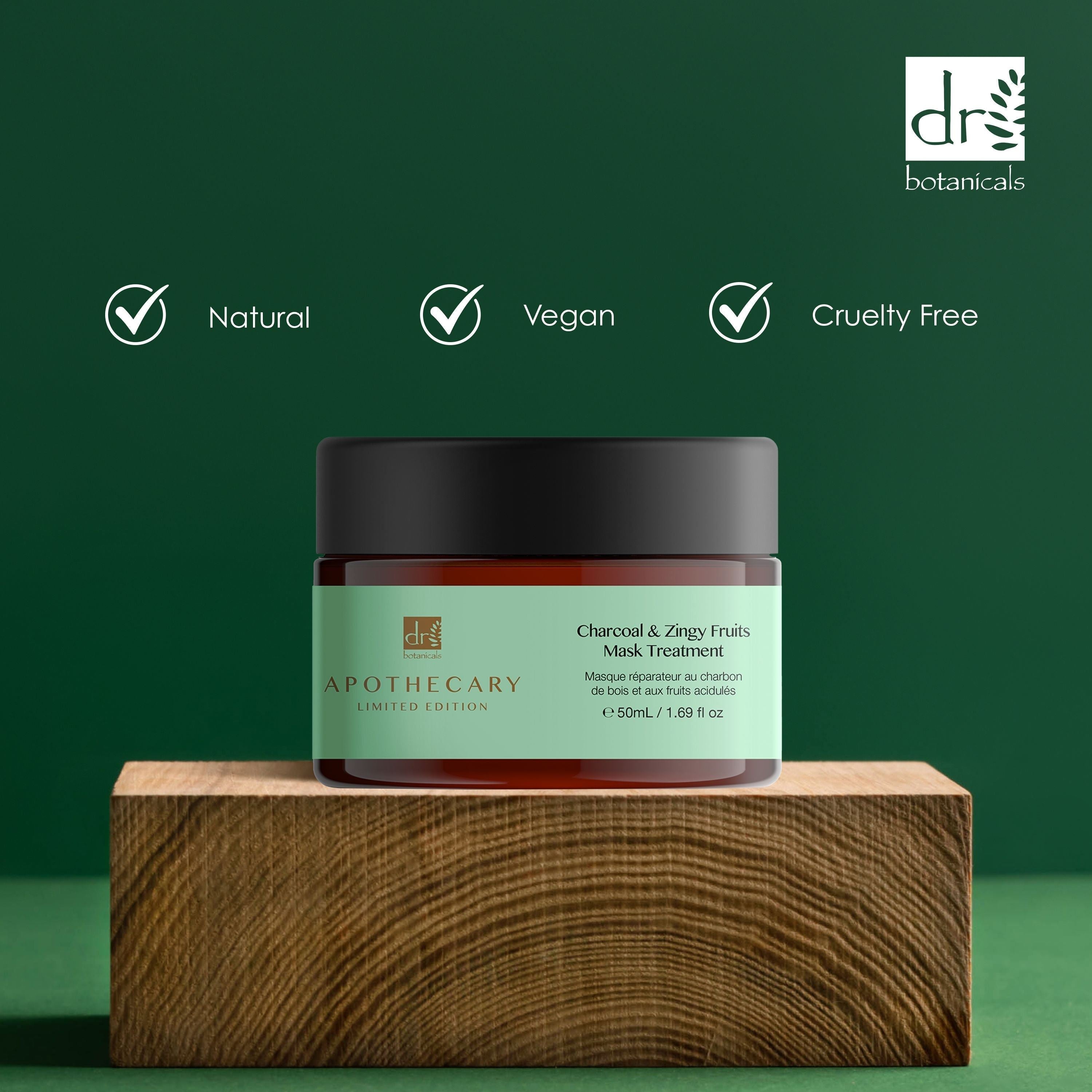 Dr Botanicals Charcoal & Zingy Fruits Treatment Mask 50ml Twin Value Savings Pack - skinChemists