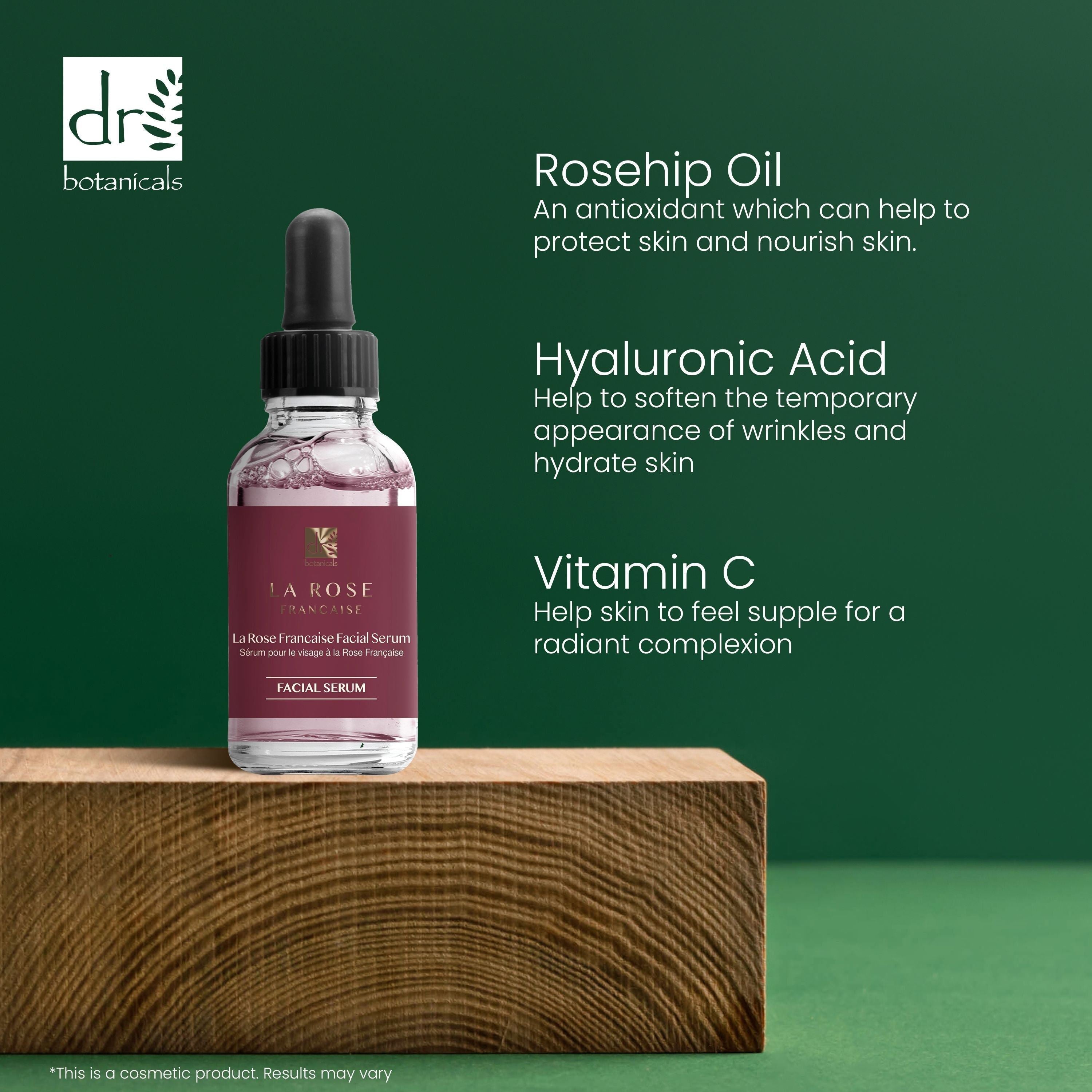 Dr Botanicals La Rose Francaise Facial Serum 30ml Twin Value Savings Pack - skinChemists