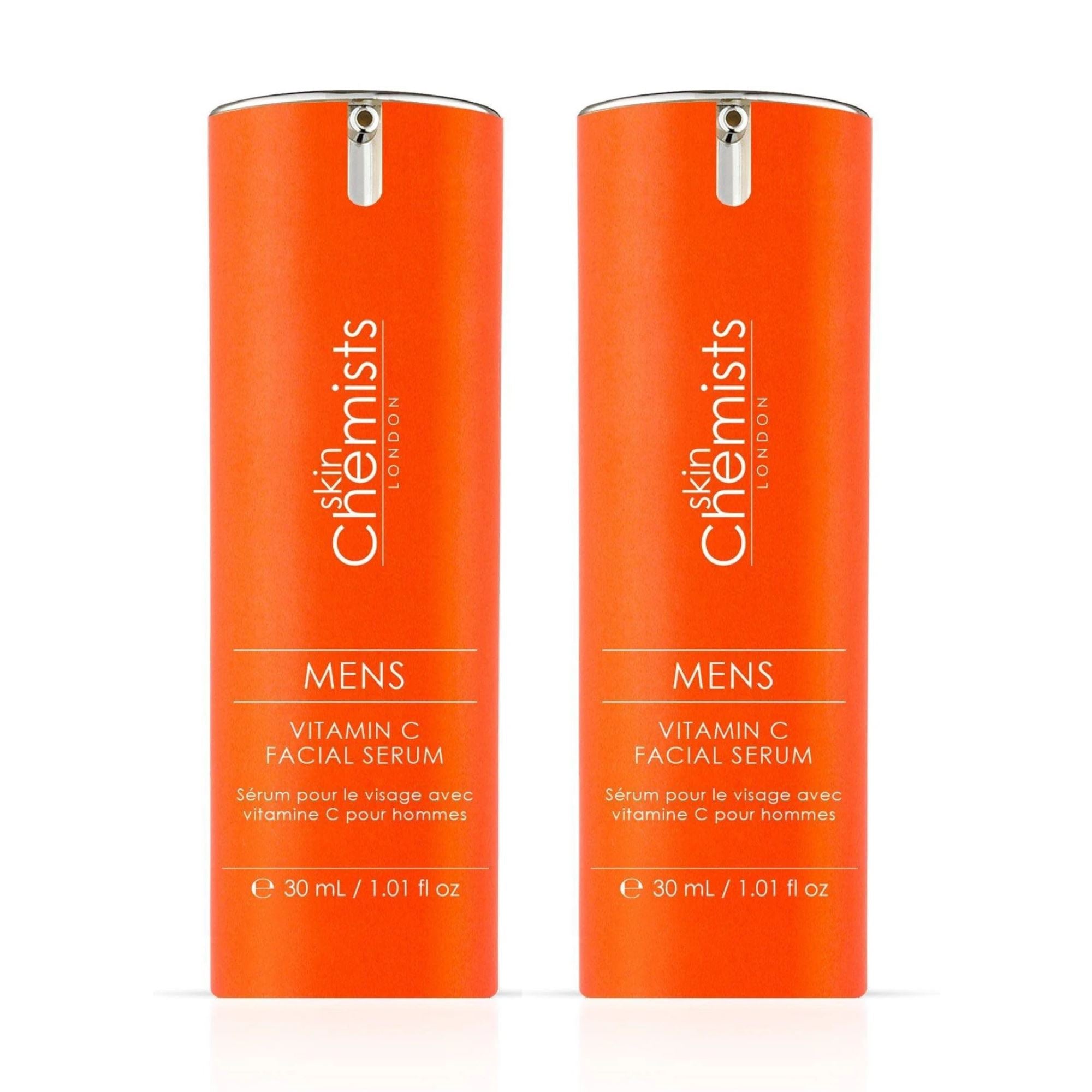skinChemists Men's Vitamin C Facial Serum 30ml Twin Value Savings Pack