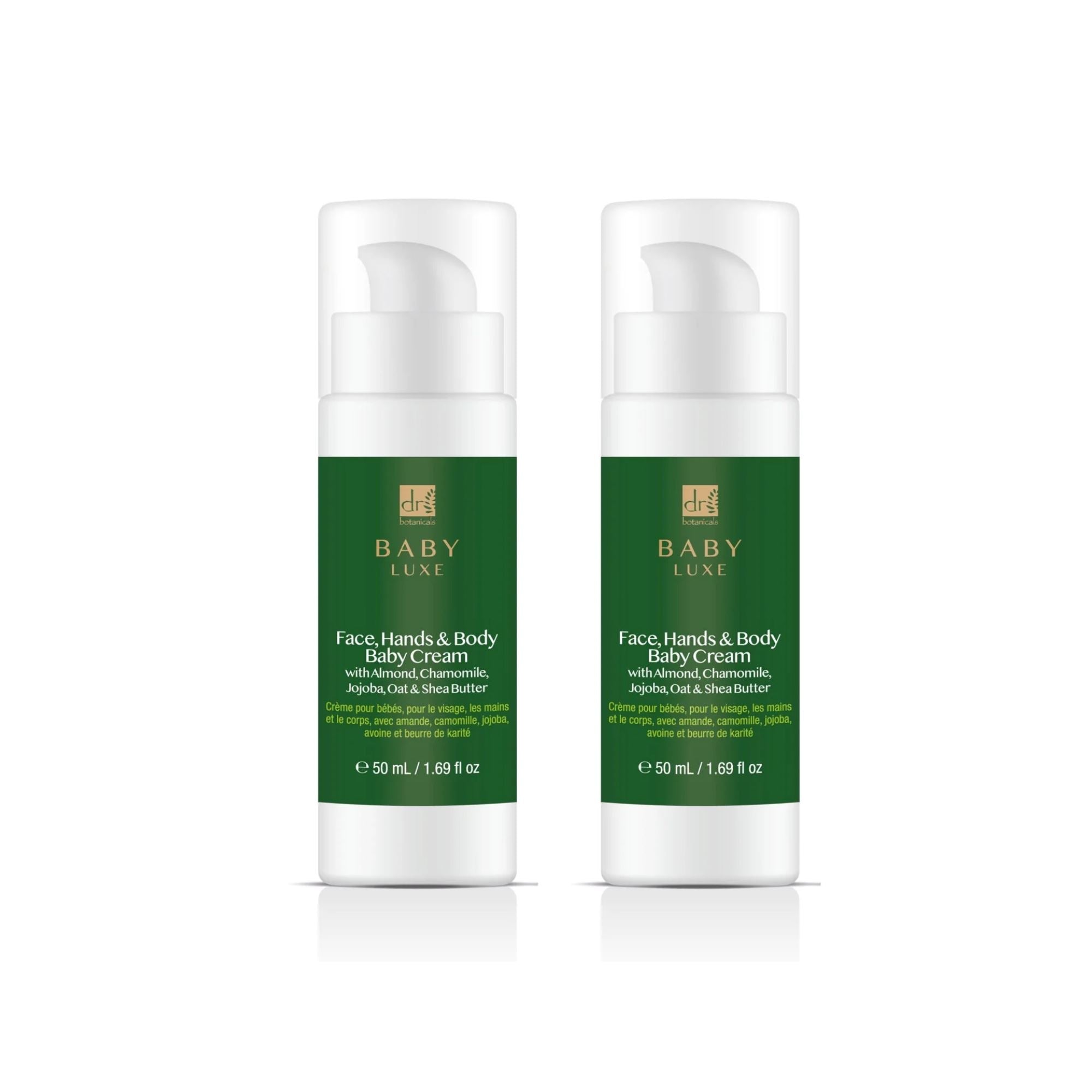 Dr Botanicals Baby Lux Face, Hands & Body Baby Cream 50ml Twin Value Savings Pack - skinChemists
