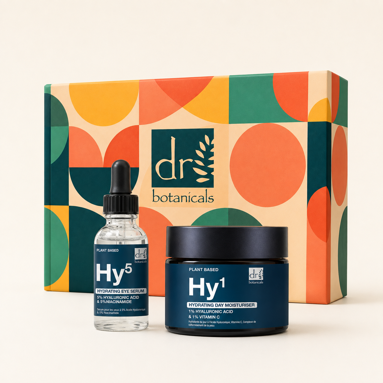 Kit hydratant de jour et sérum contour des yeux à l'acide hyaluronique Dr Botanicals