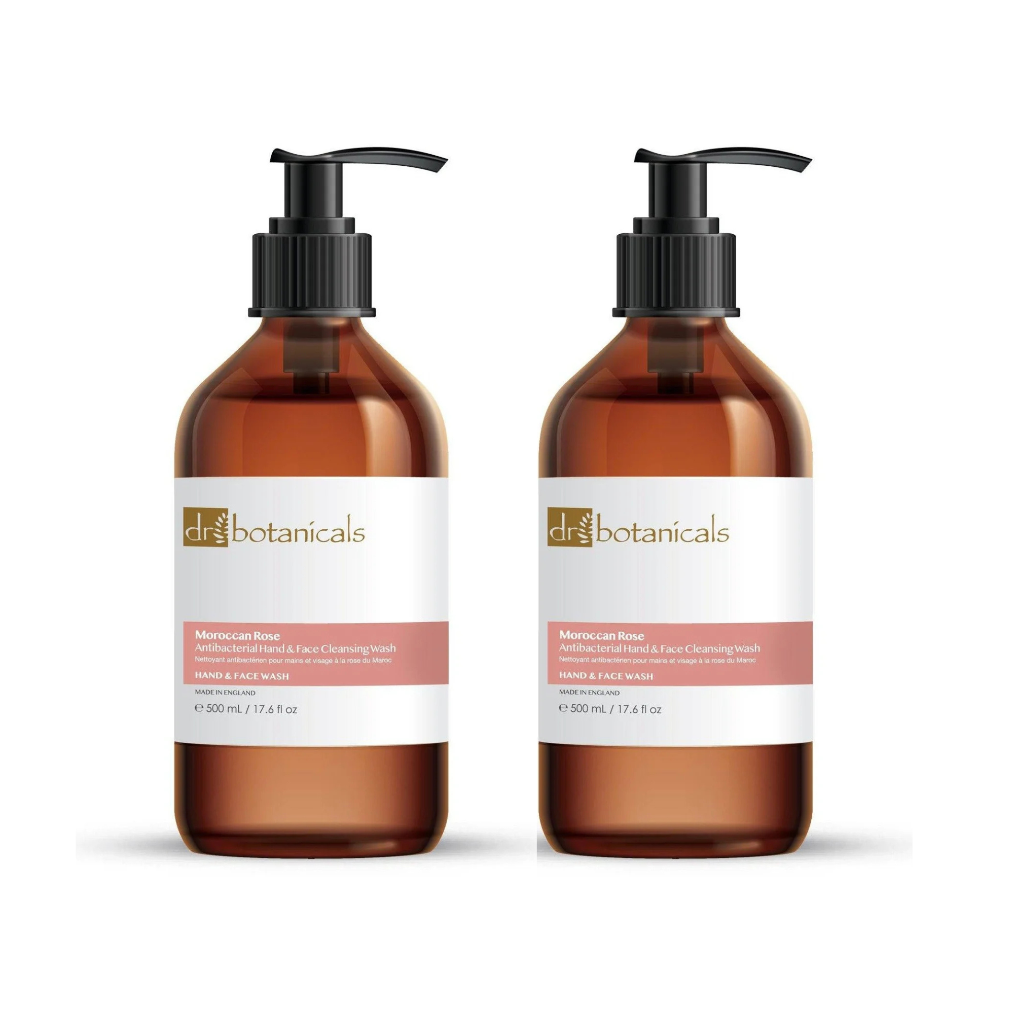 Dr Botanicals Moroccan Rose Hand & Face Cleansing Wash 500ml Twin Value Savings Pack - skinChemists