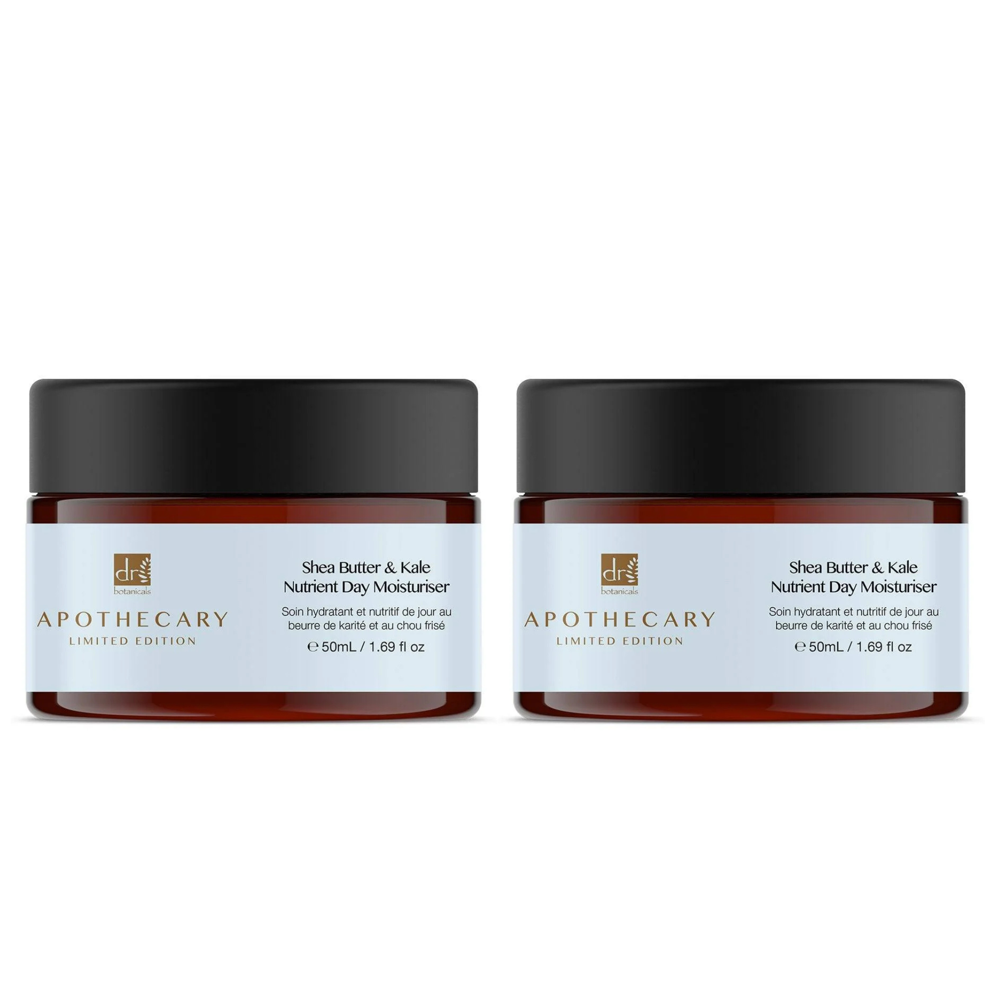 Dr Botanicals Shea Butter & Kale Nutrient Day Moisturiser 50ml Twin Value Savings Pack - skinChemists