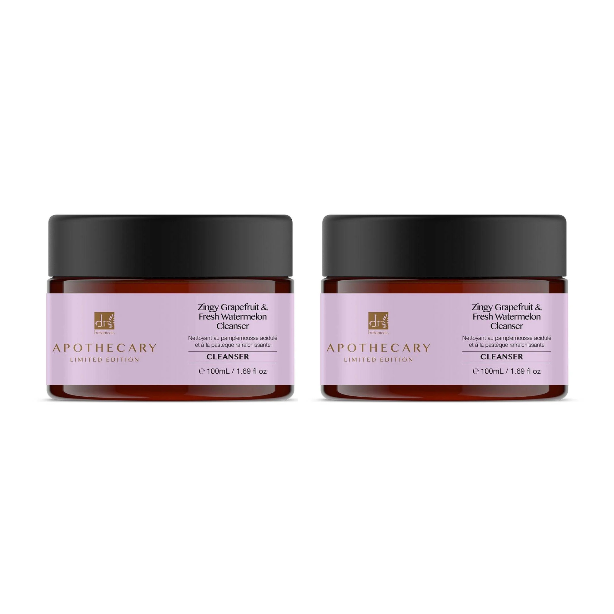 Dr Botanicals Zingy Grapefruit & Fresh Watermelon Cleanser 100ml Twin Value Savings Pack - skinChemists