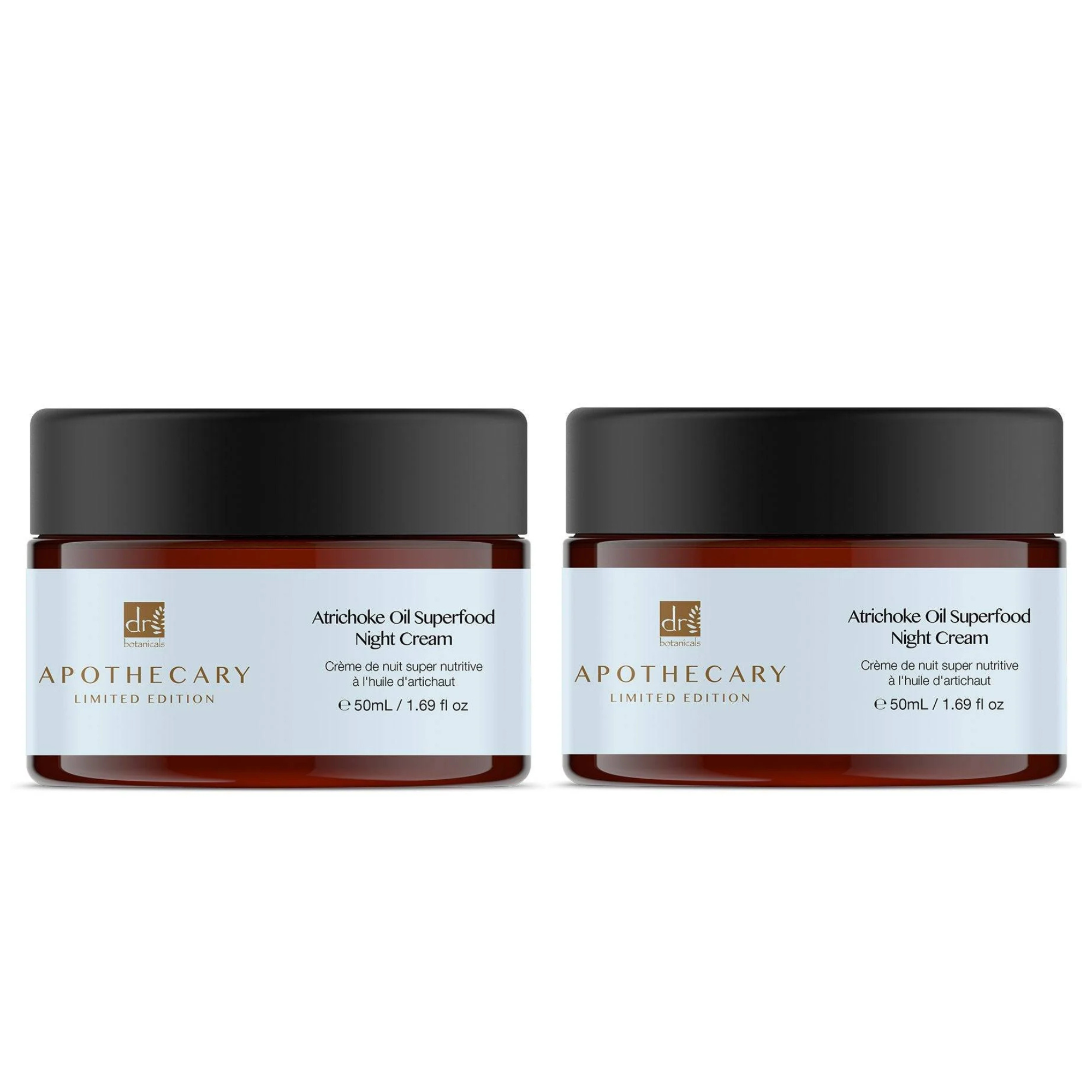 Dr Botanicals Artichoke Oil Superfood Night Cream 50ml Twin Value Savings Pack - skinChemists