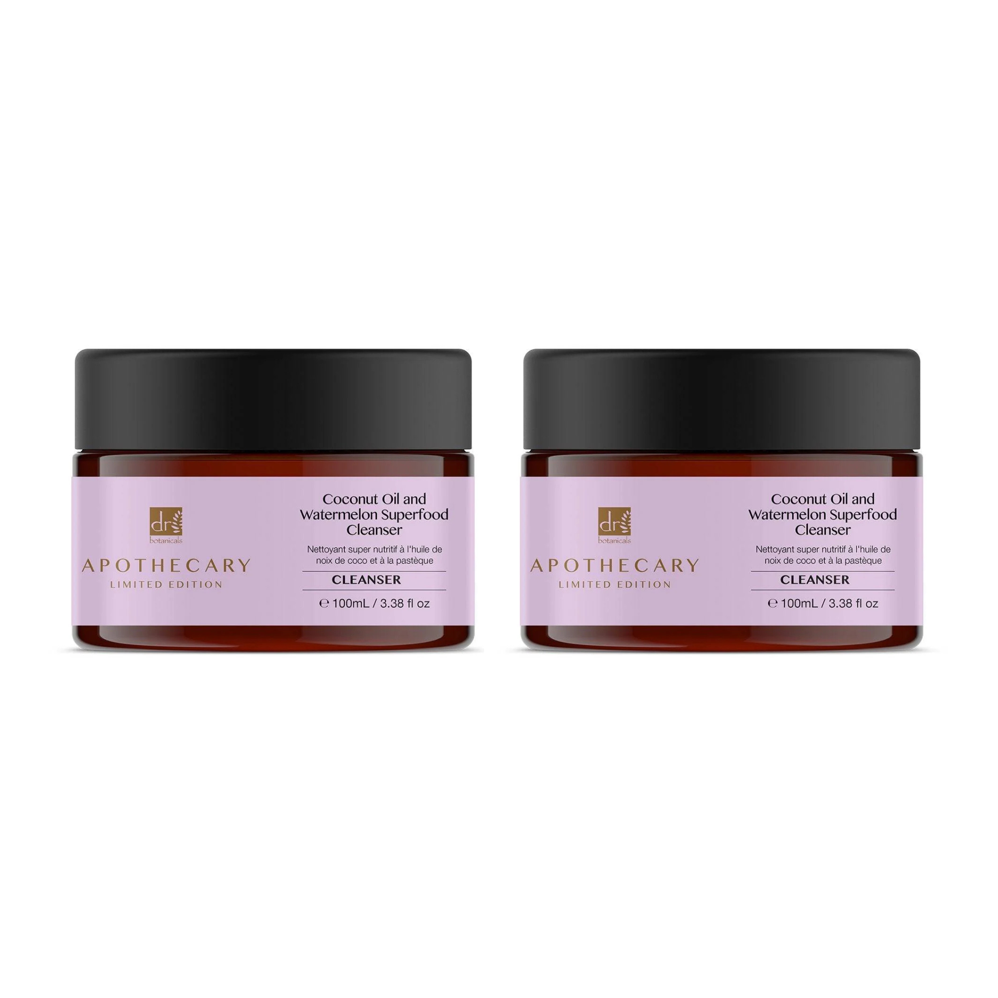 Dr Botanicals Coconut Oil & Watermelon Superfood Cleanser 100ml Twin Value Savings Pack - skinChemists