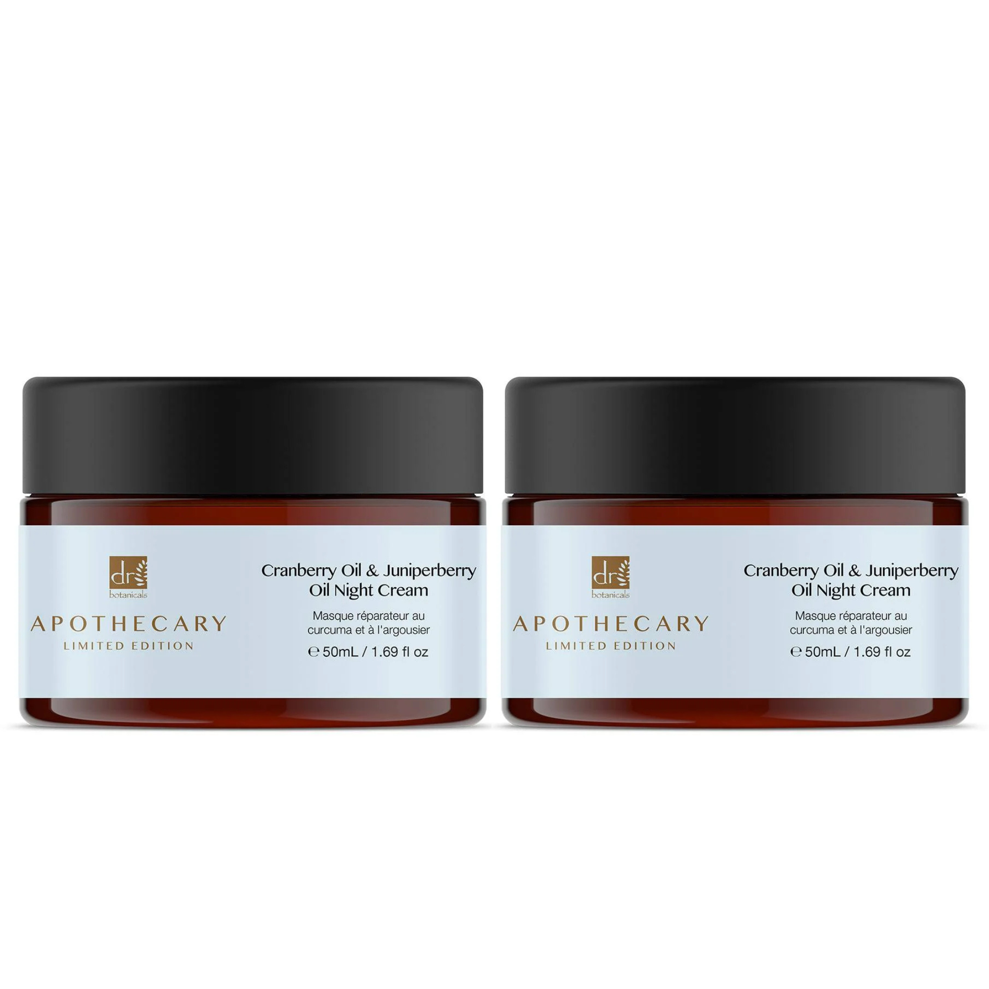 Dr Botanicals Cranberry Oil & Juniperberry Oil Night Cream 50ml Twin Value Savings Pack - skinChemists