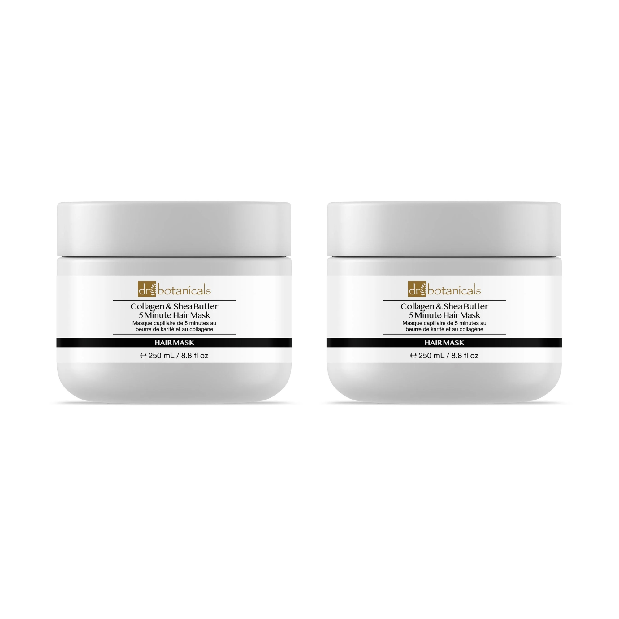Dr Botanicals Collagen & Shea Butter 5 Minute Hair Mask 250ml Twin Value Savings Pack - skinChemists