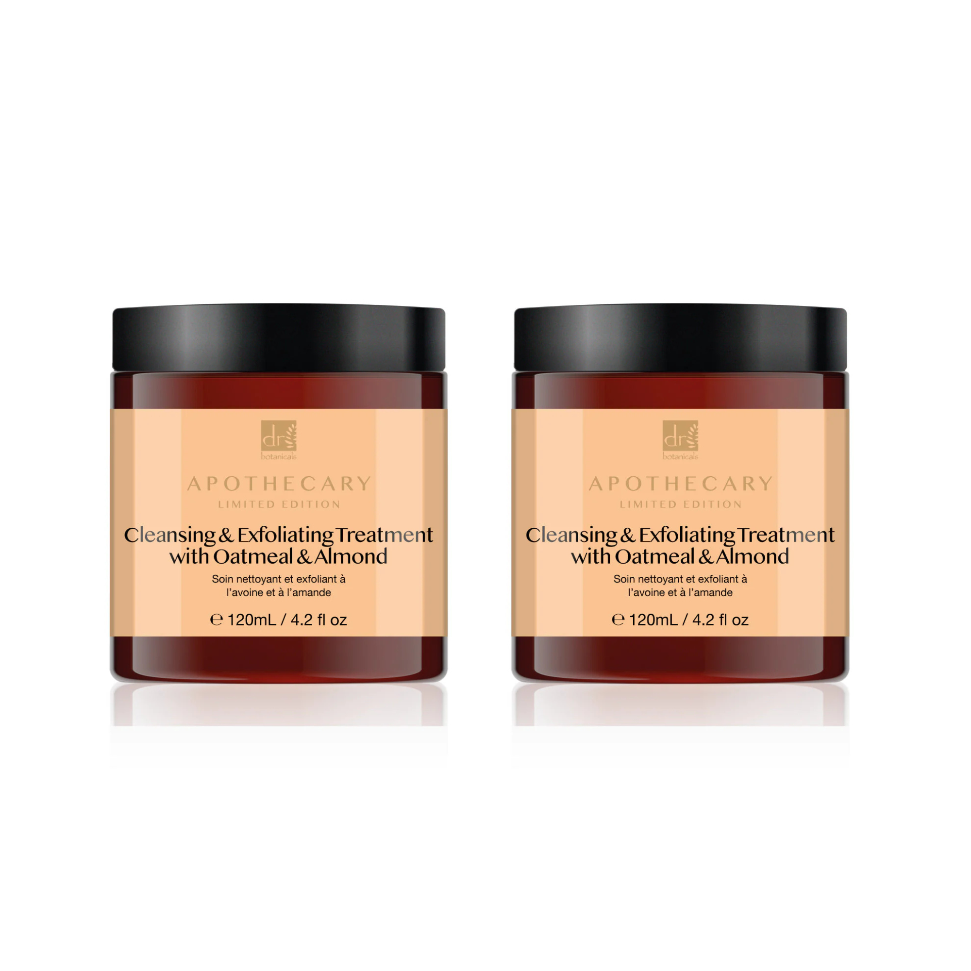 Dr Botanicals Cleansing & Exfoliating Treatment with Oatmeal & Almond 120ml Twin Value Savings Pack - skinChemists